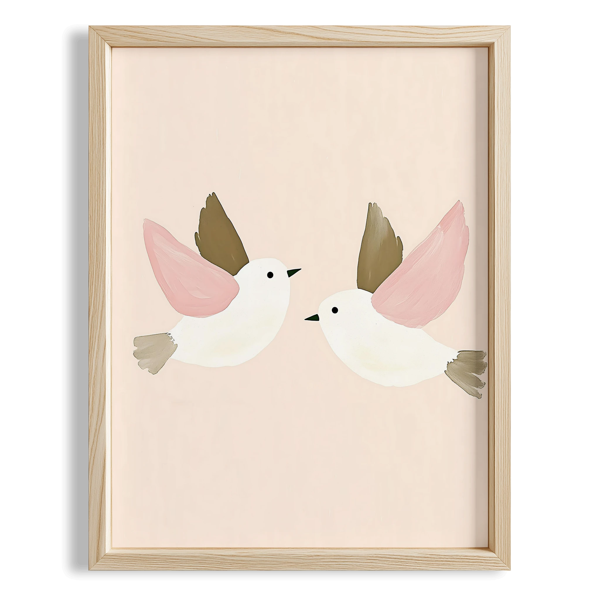 Uçan Kuşlar Bohem Kız Çocuk Odası Ahşap Tablo