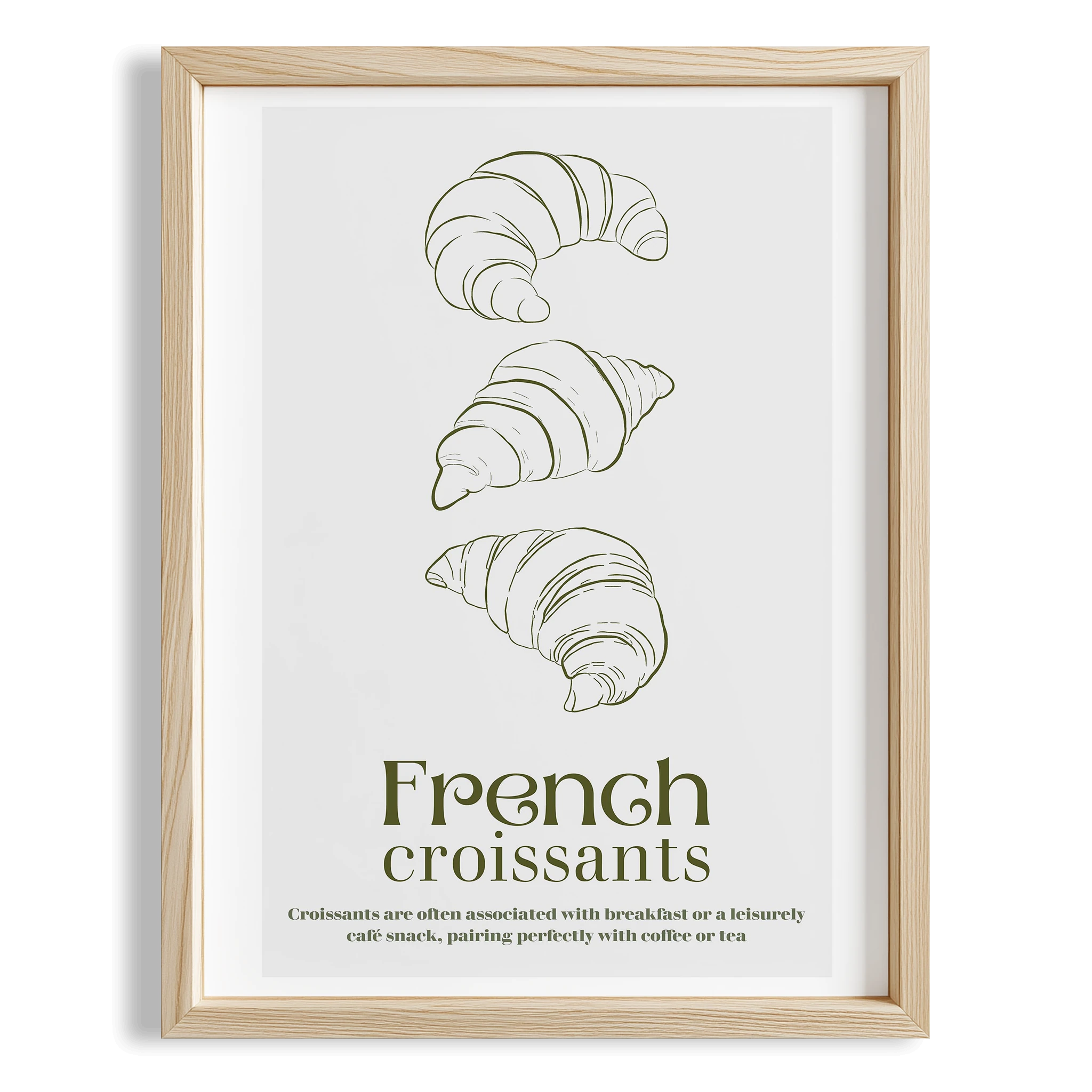 French Croissants Fransız Kahvaltı Kültürü Mutfak Duvar Tablosu II