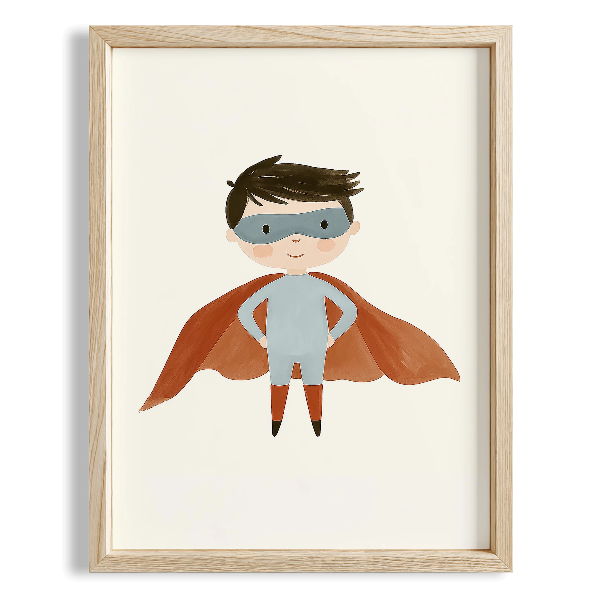 Esmer Kahraman Superman Temalı Çocuk Odası Ahşap Tablo