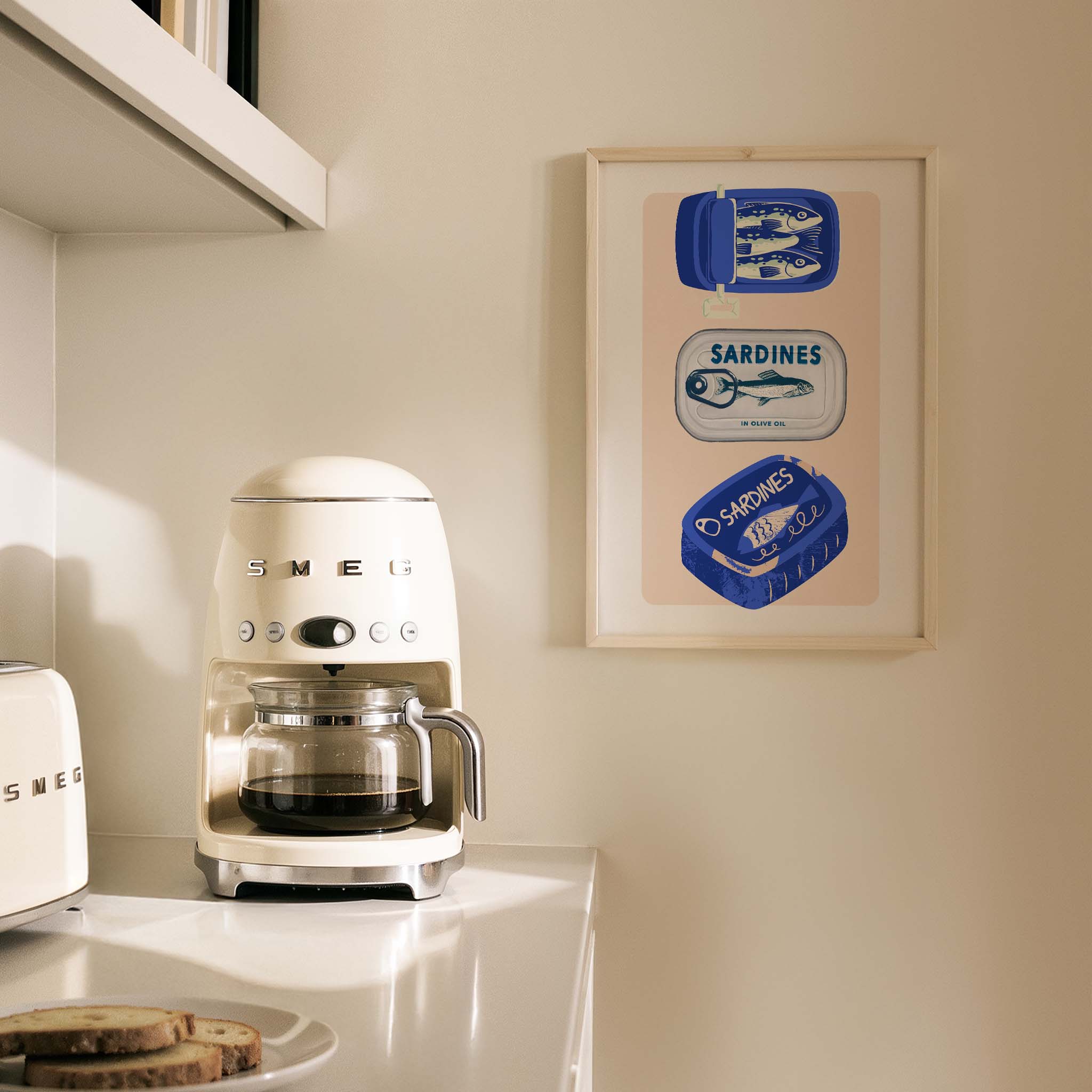 Sardalya Konservesi Akdeniz İspanya Koleksiyonu Mutfak Duvar Tablosu II