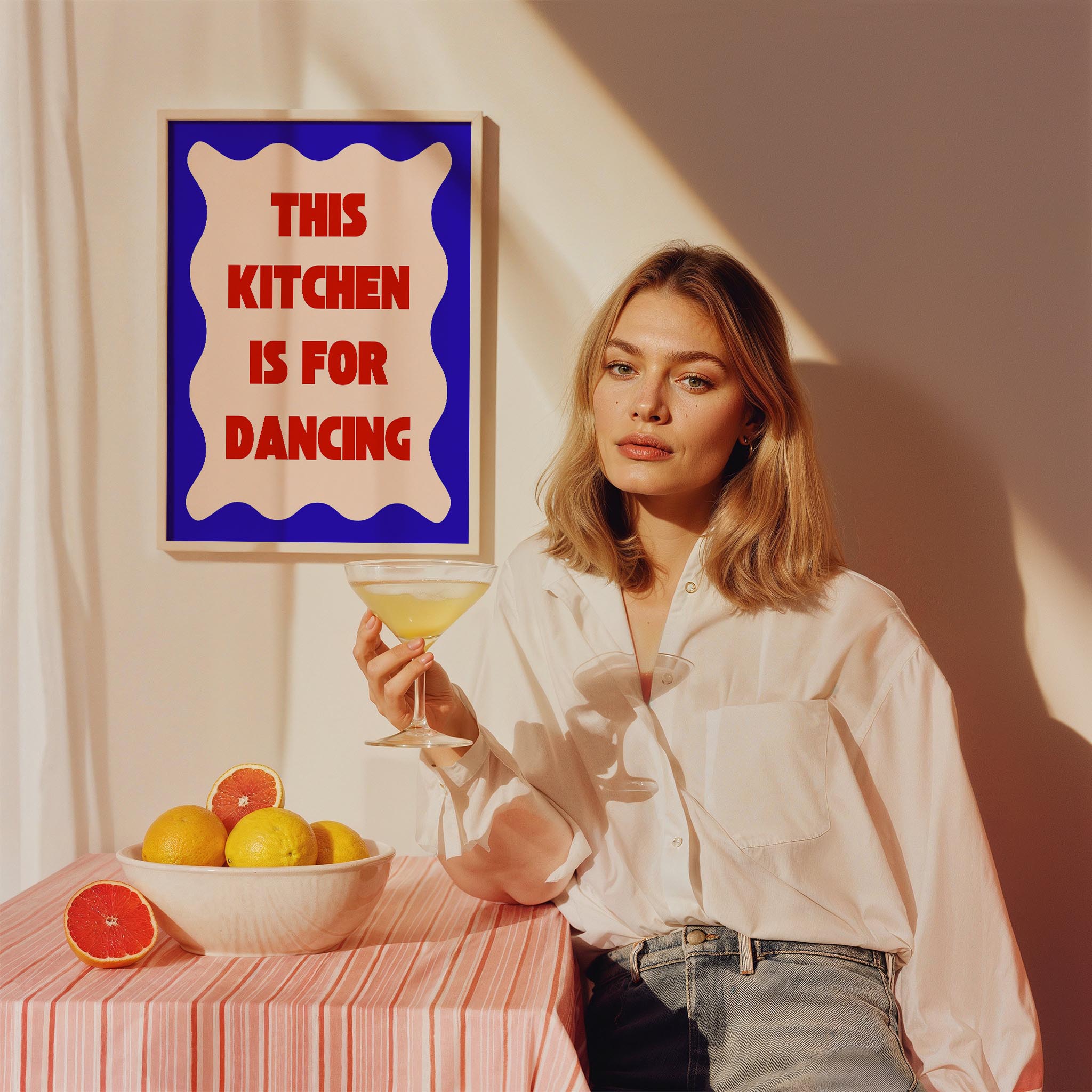 This Kitchen is For Dancing Tipografi Mutfak Duvar Tablosu