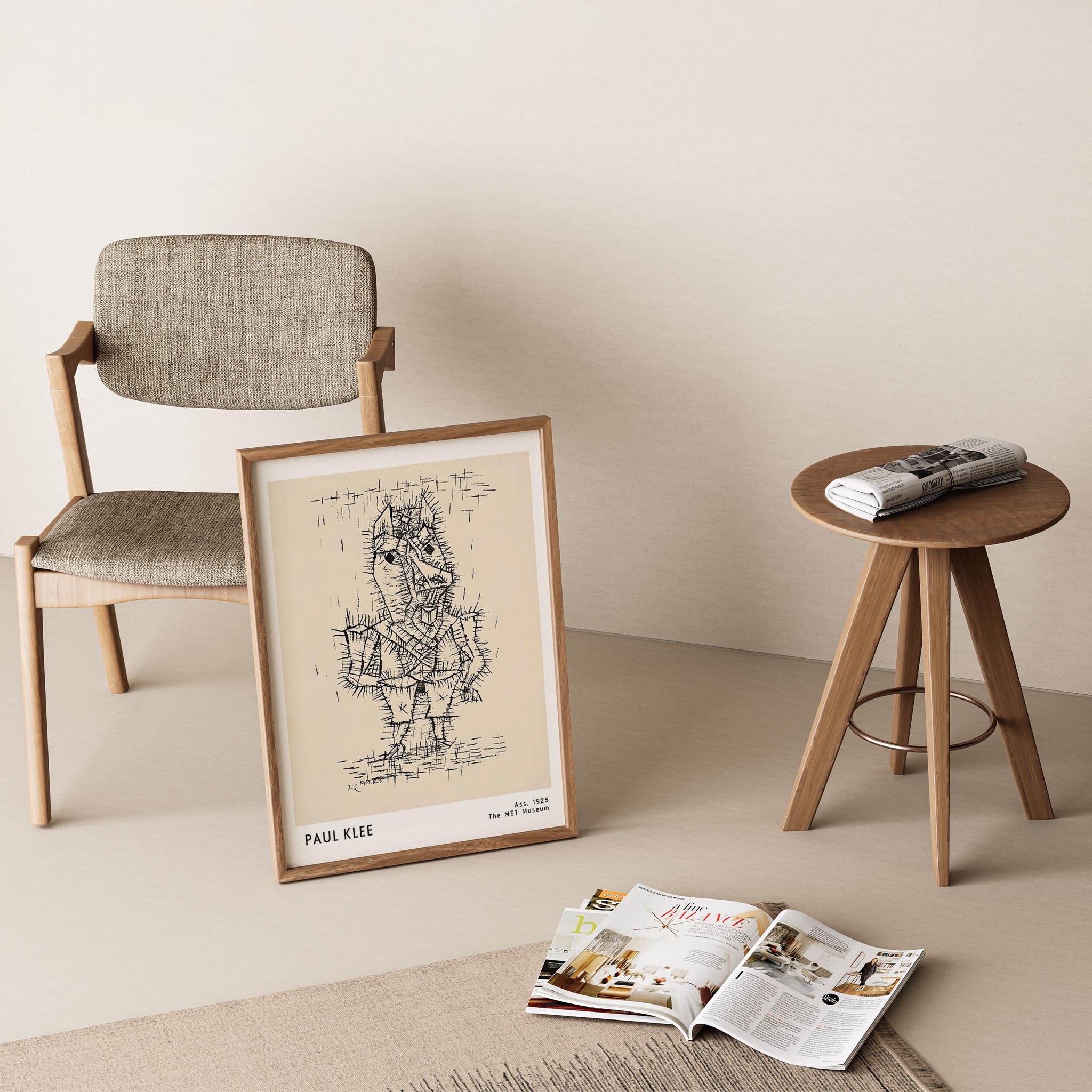 Paul Klee Eşek 1925 Suluboya I Duvar Tablosu