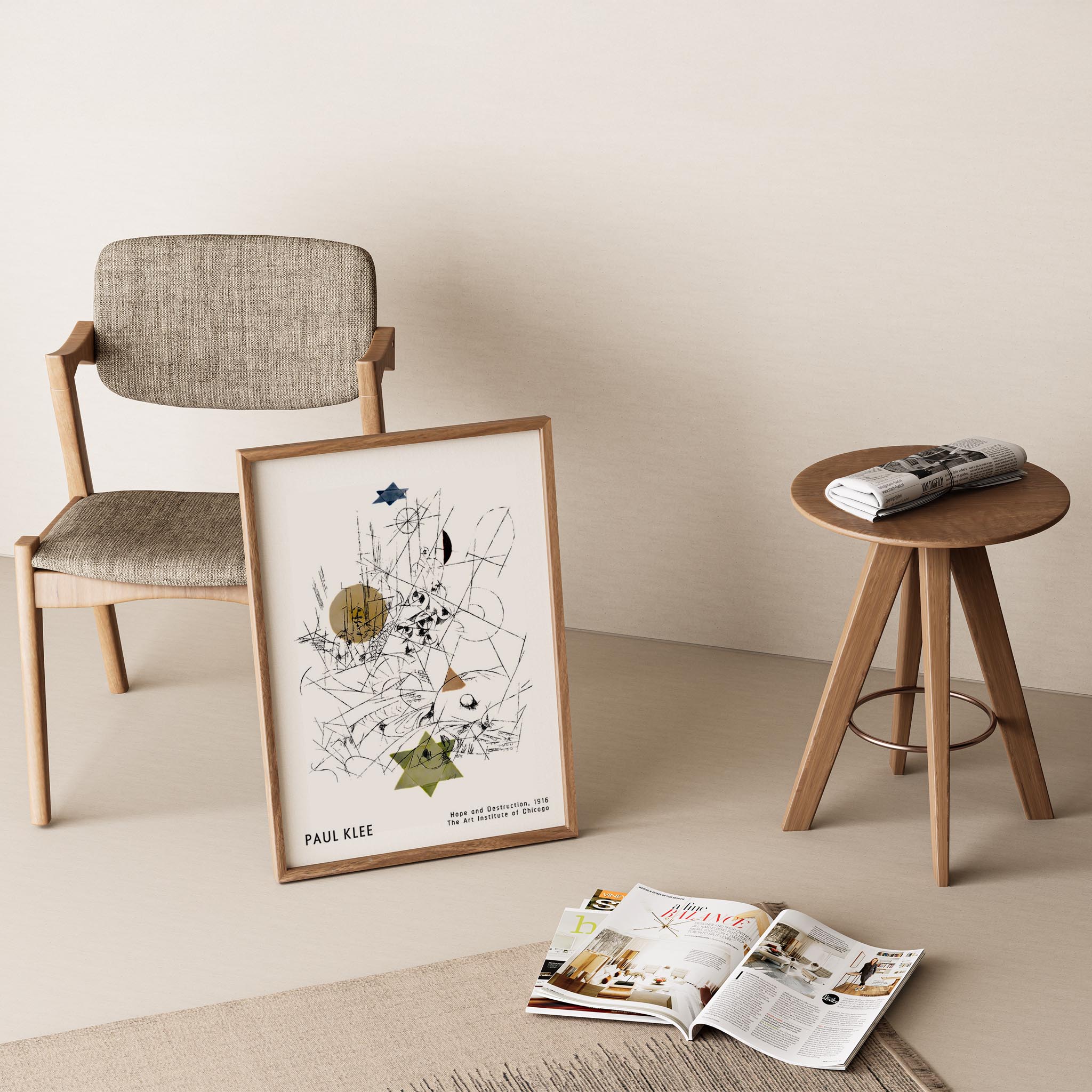 Paul Klee Umut ve Yıkım 1916 Suluboya I Duvar Tablosu