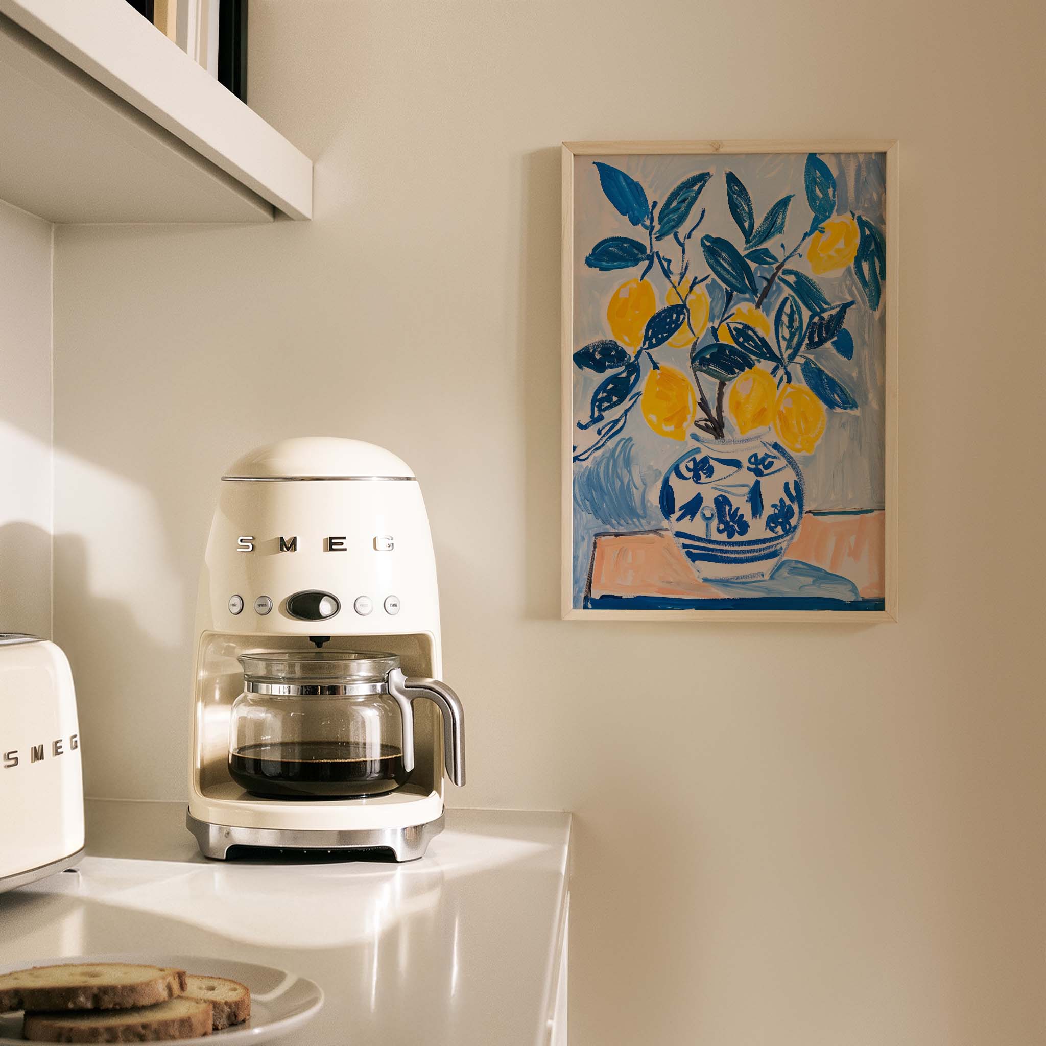 Limon Dalları Natürmort Akdeniz İtalya Koleksiyonu Mutfak Duvar Tablosu