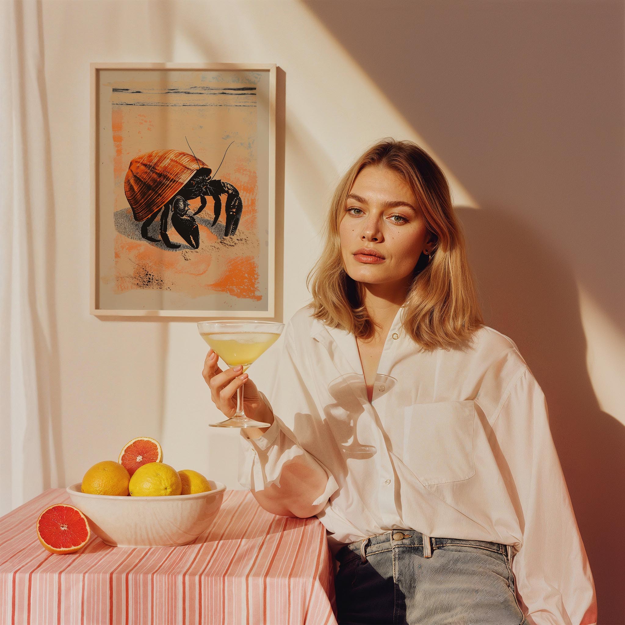 Eriyen Dondurma Pastel Pembe Mutfak Duvar Tablosu