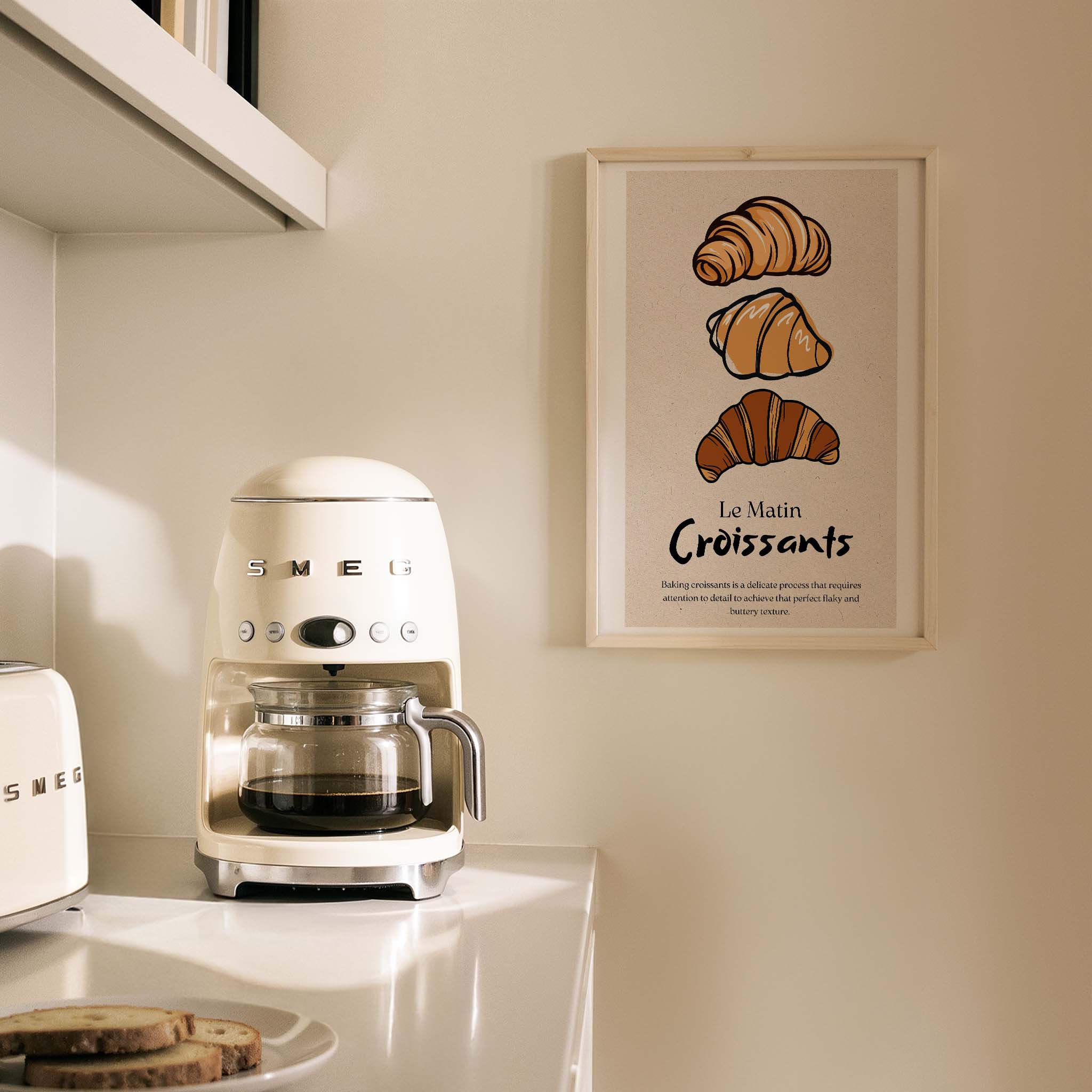 Kruvasan Tatlılar Mutfak Duvar Tablosu