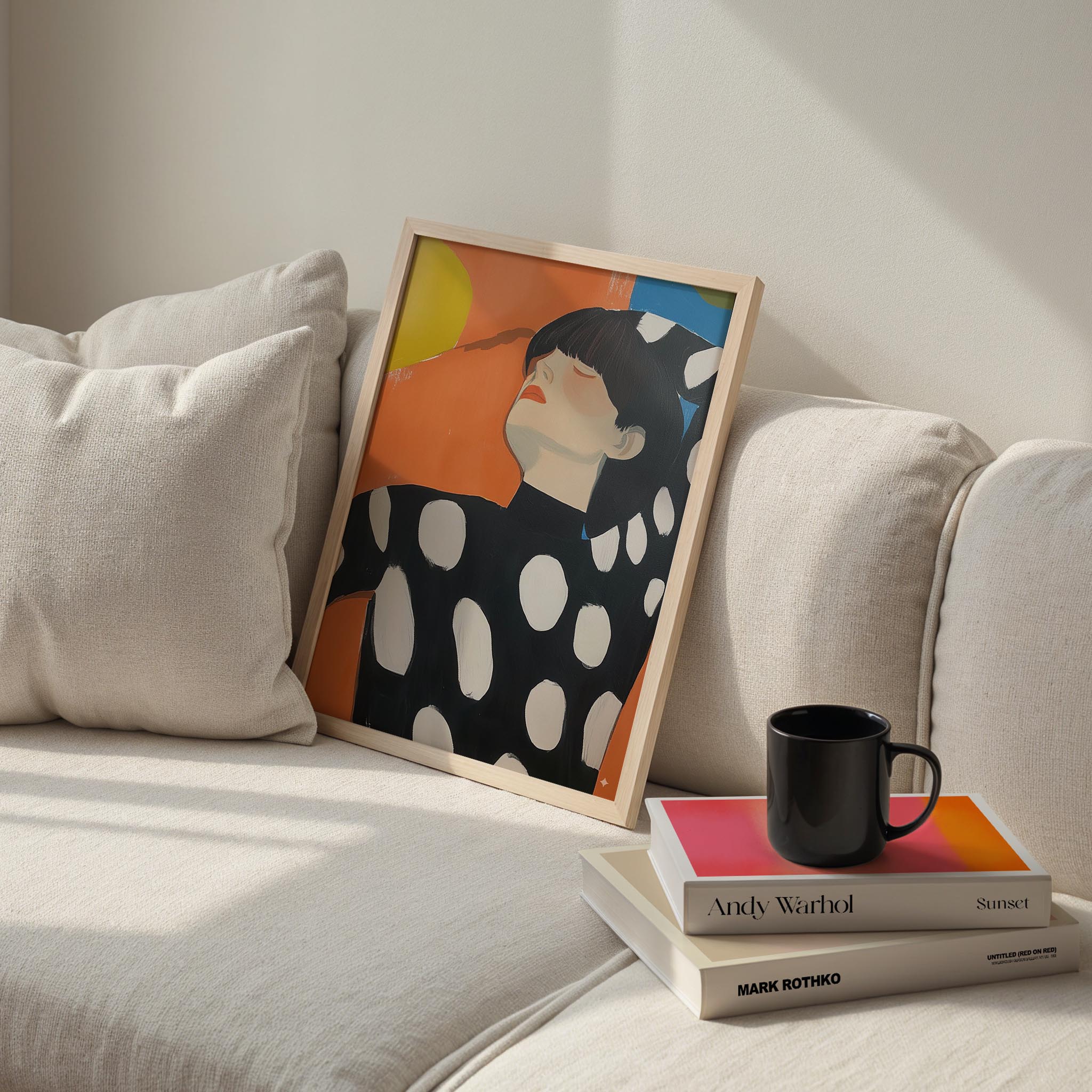 Kadın Portre XXIII - Puantiyeli