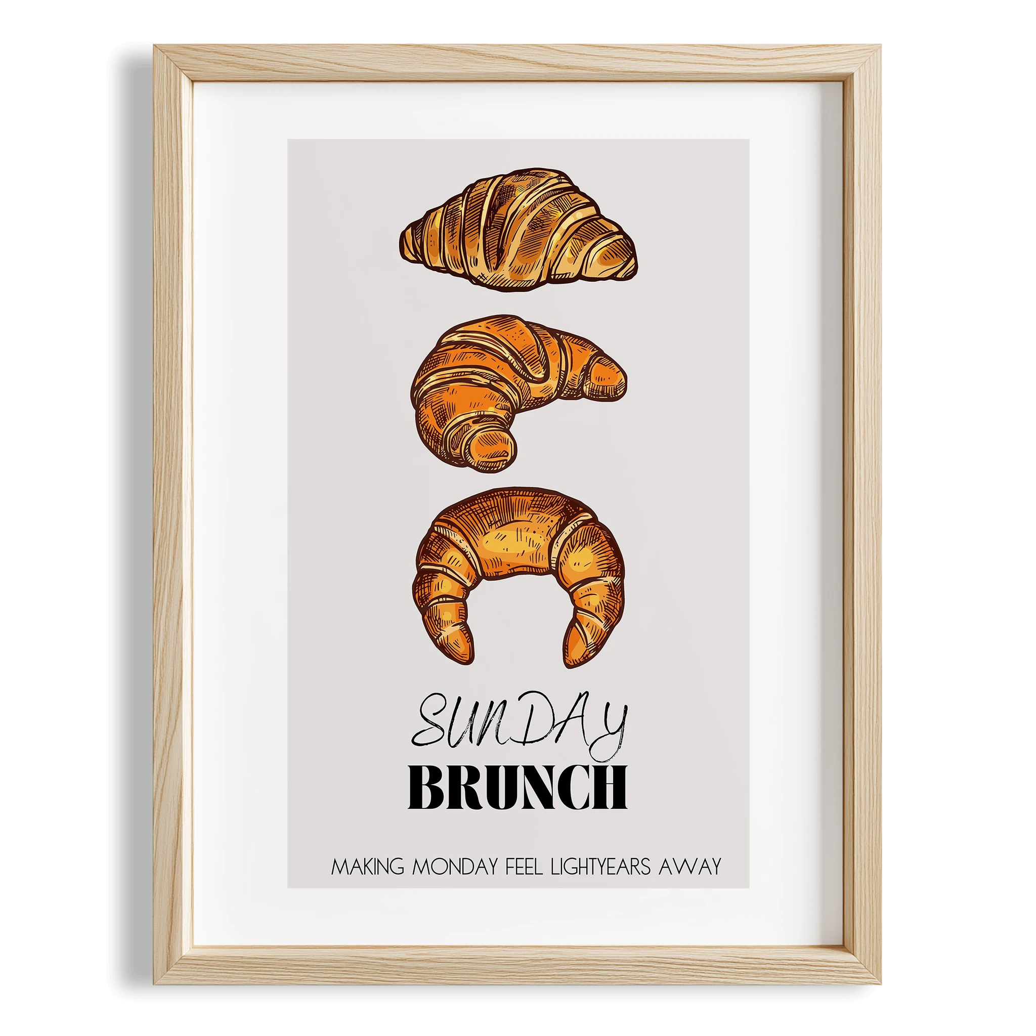 Kruvasan Tatlılar Mutfak Duvar Tablosu II