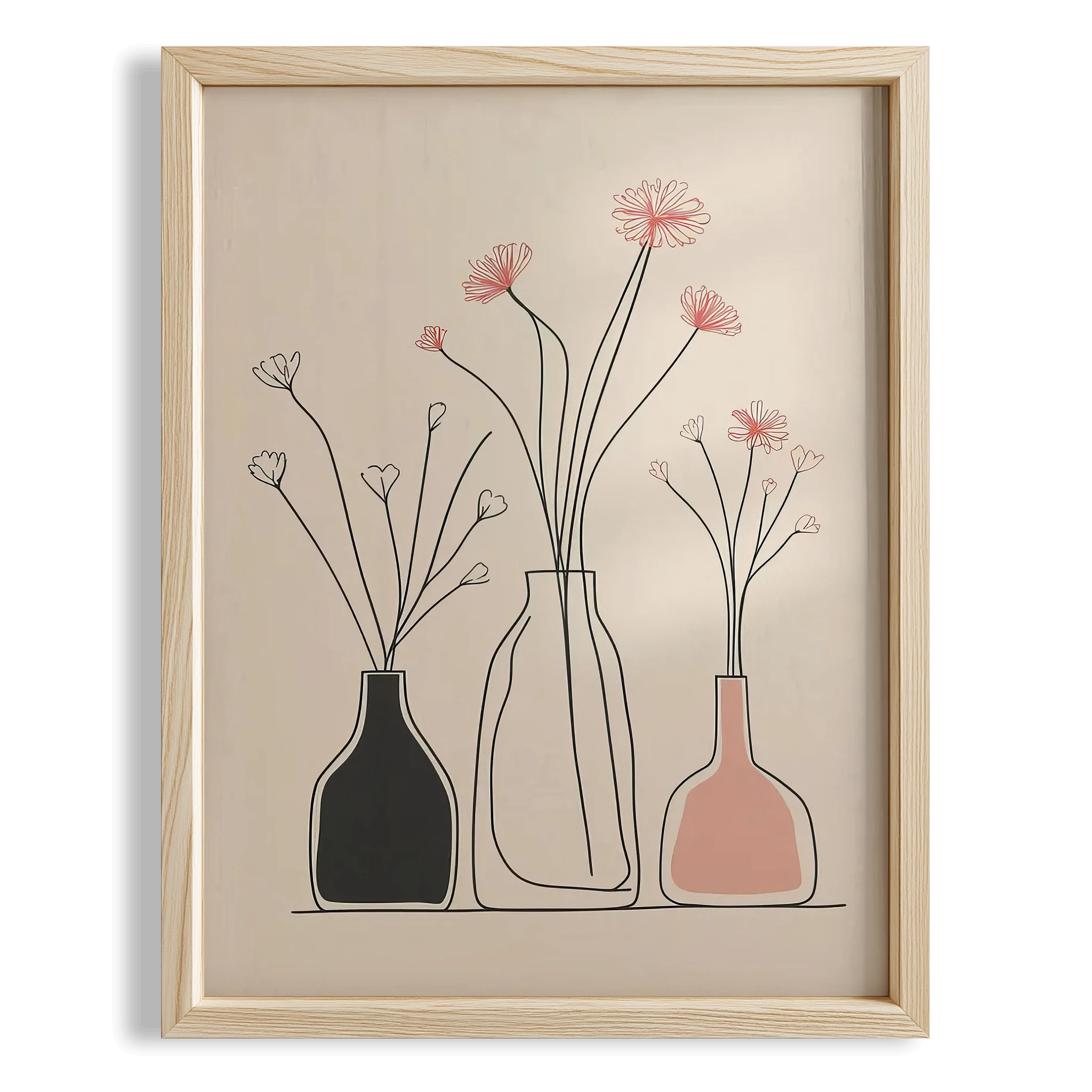 Vazo ve Çiçekler VIII - Minimalist İncelik