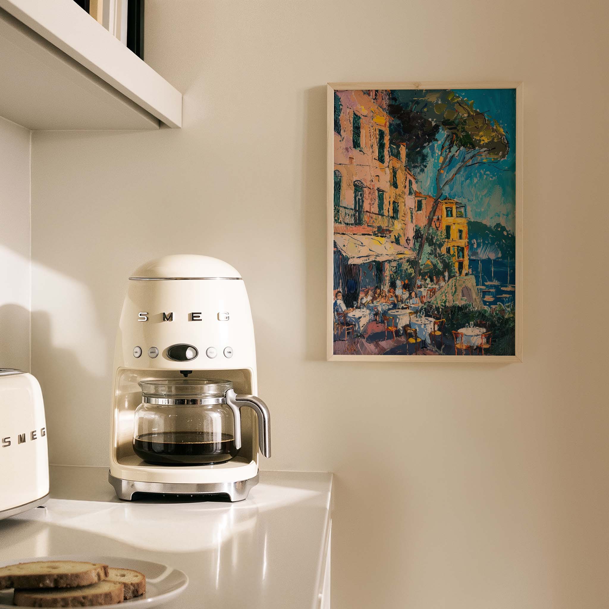 Amalfi Sokakları Akdeniz İtalya Koleksiyonu Mutfak Duvar Tablosu