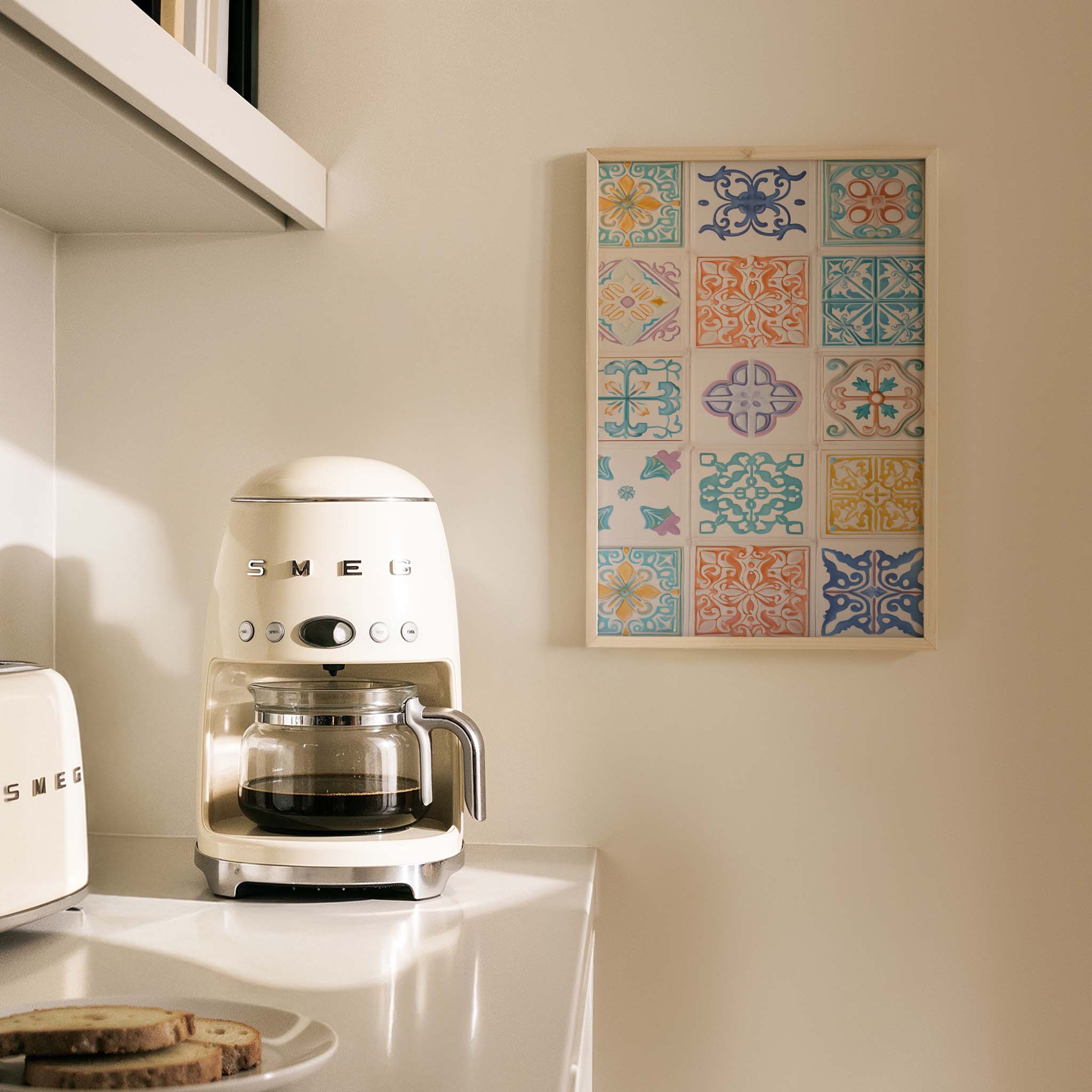 Akdeniz Seramik Deseni II Mutfak Duvar Tablosu