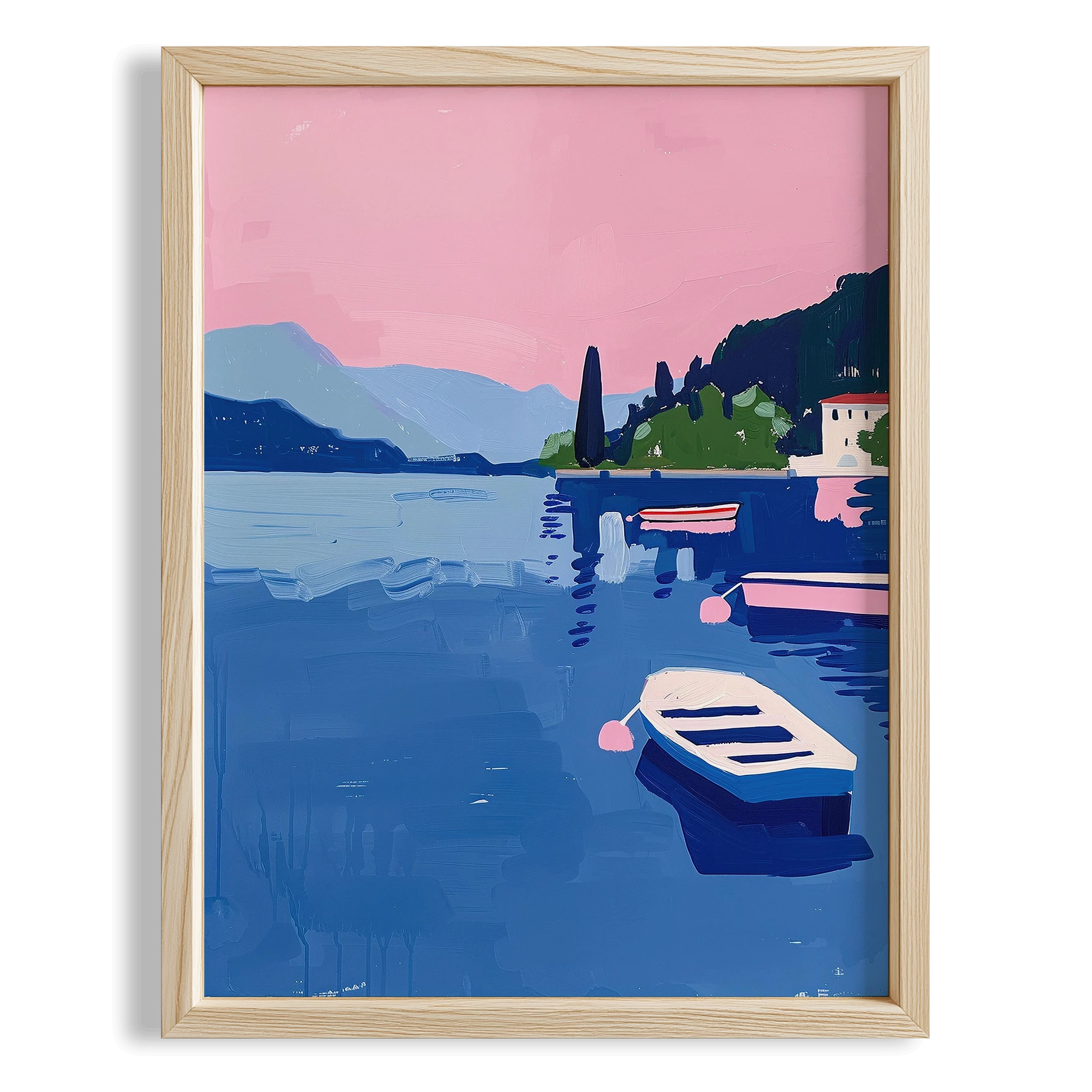 Santorini Gün Batımı Maximalist Manzara - Duvar Tablosu