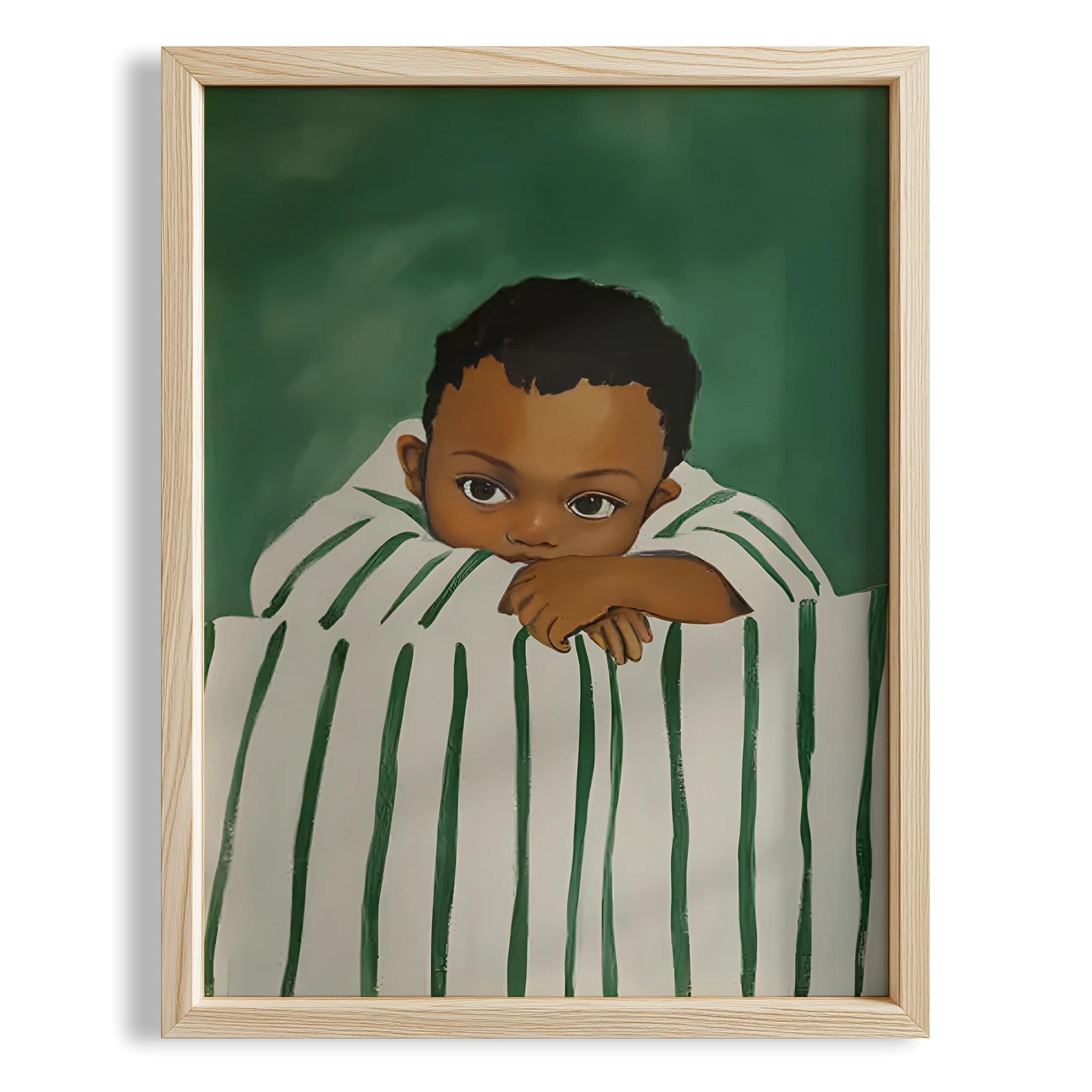 Genç Portre I - Zümrüt Çizgili