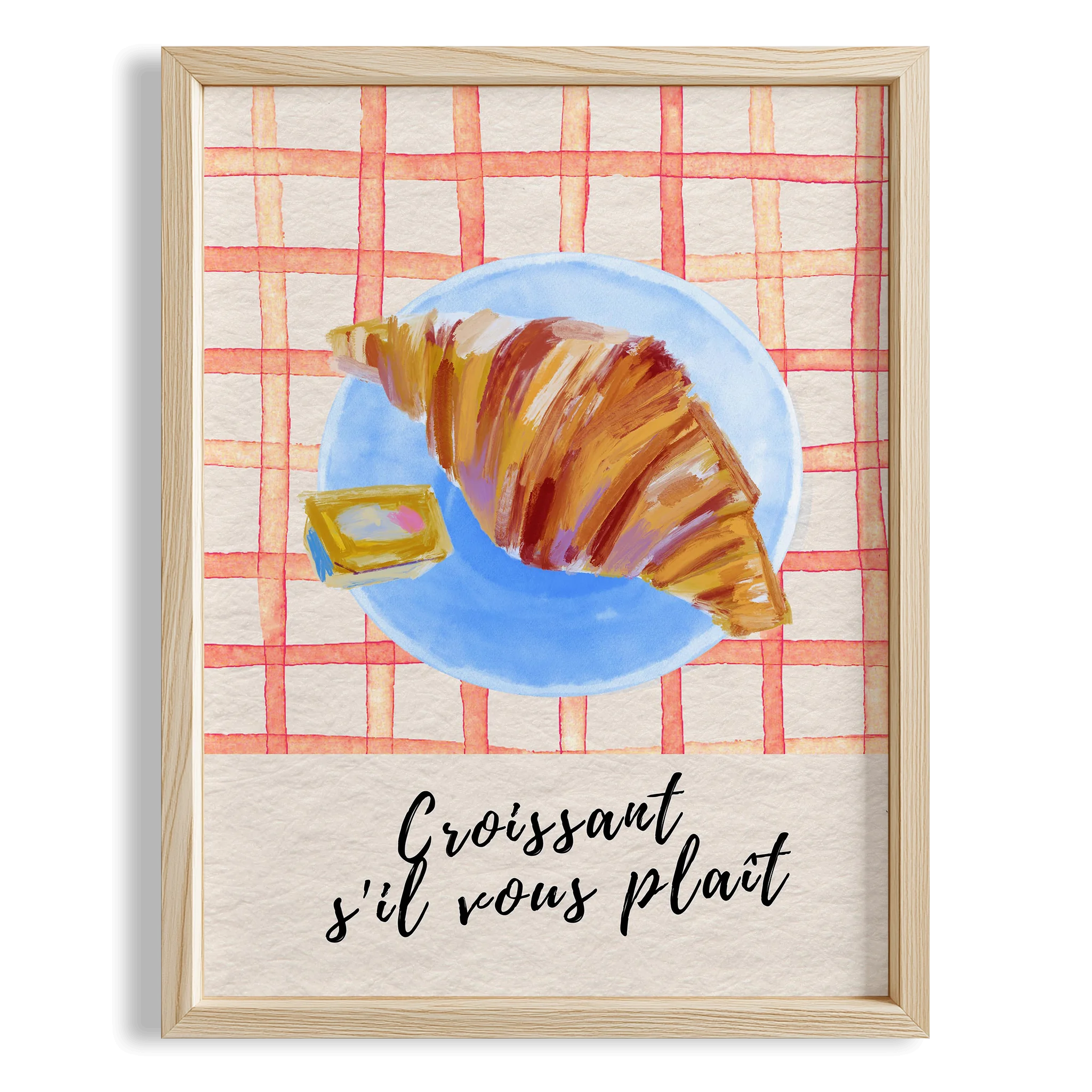 Kruvasan Fransız Sabah Koleksiyonu Tatlılar Mutfak Duvar Tablosu