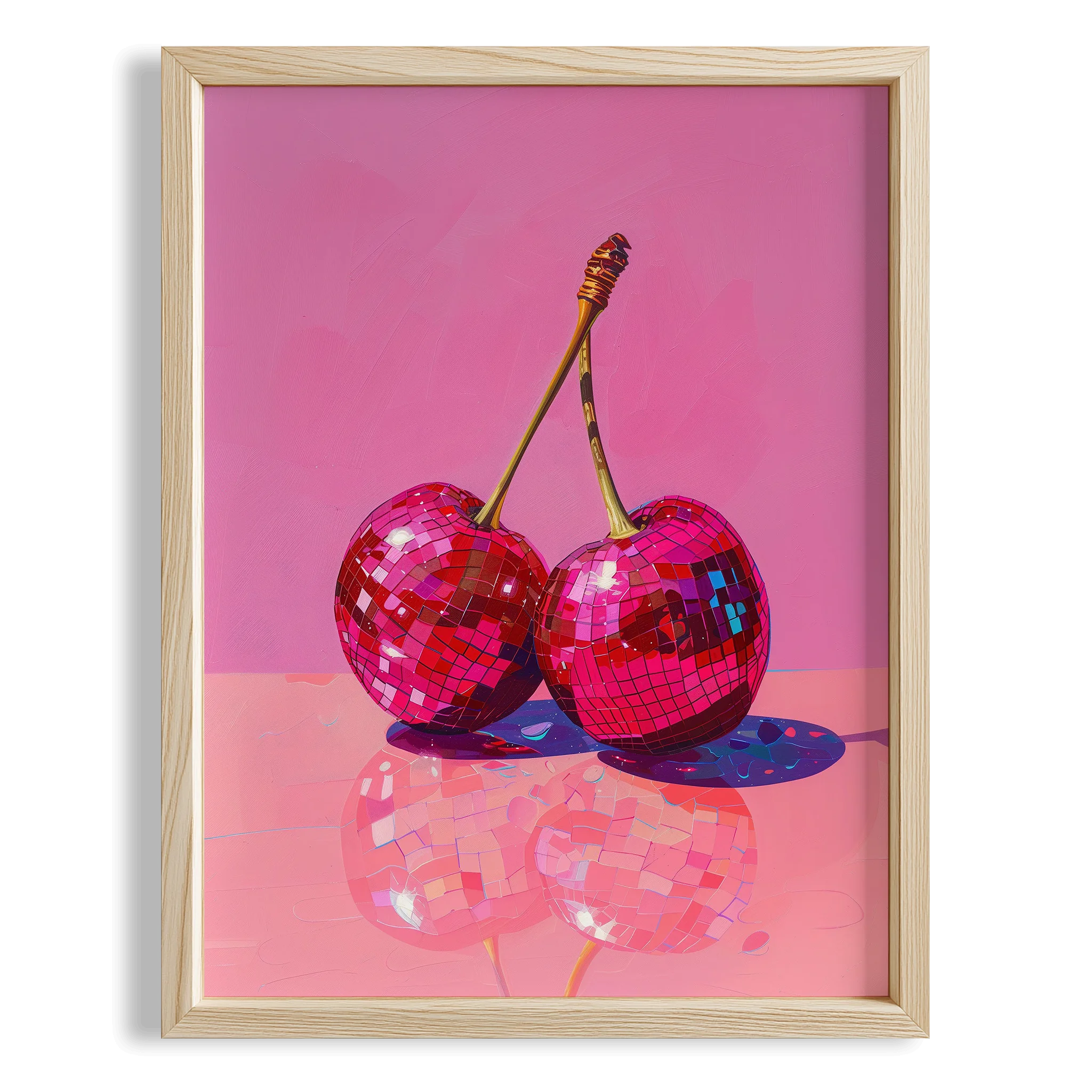 Pırıltılı Kiraz Maximalist - Duvar Tablosu