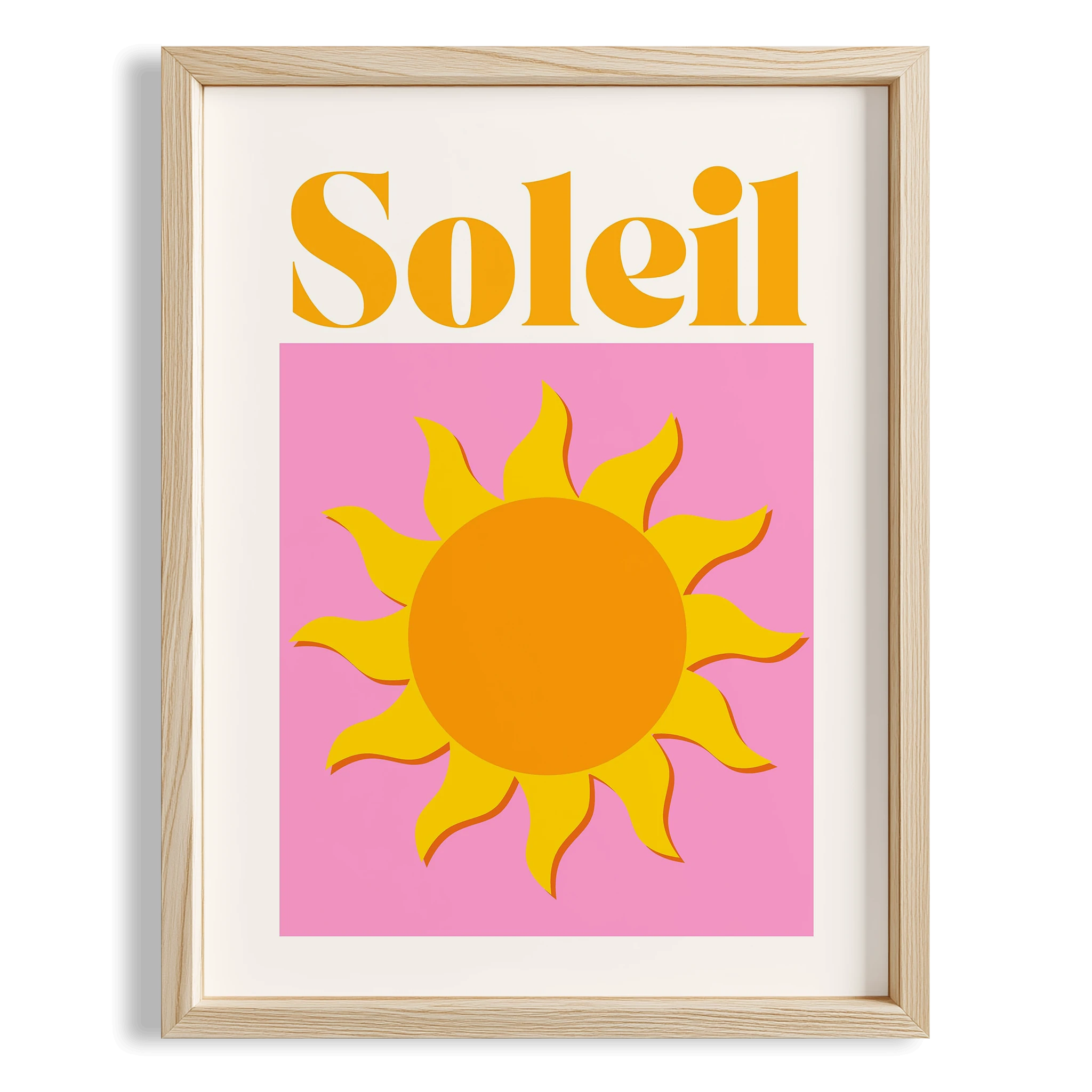 Soleil Güneş Tipografi Mutfak Duvar Tablosu