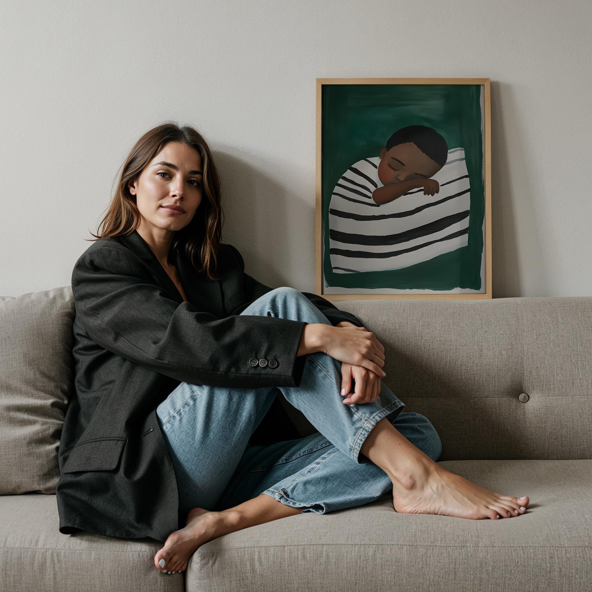 Sarılma I - Çizgili Battaniye