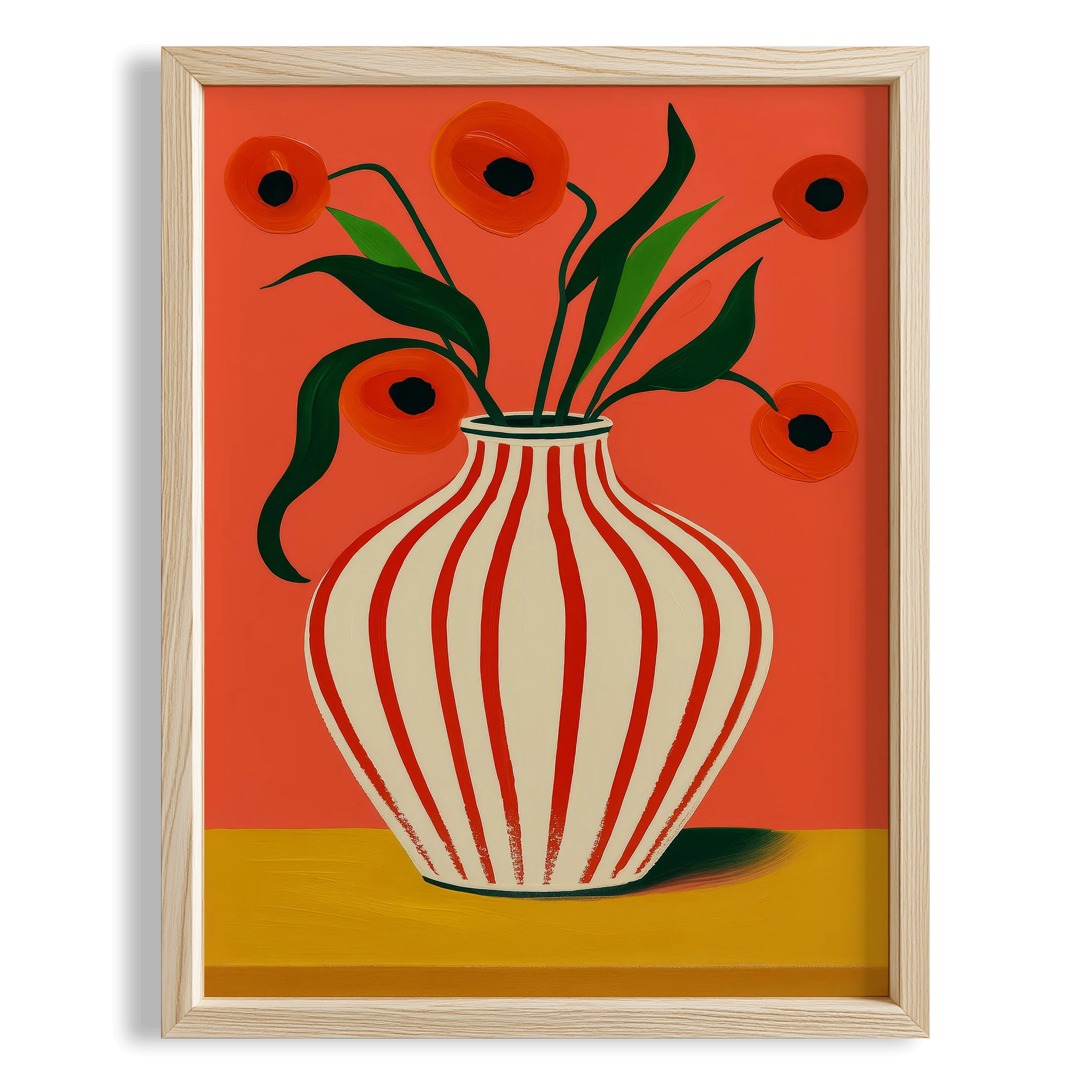 Vazo ve Çiçekler V - Kırmızı Gelincikler