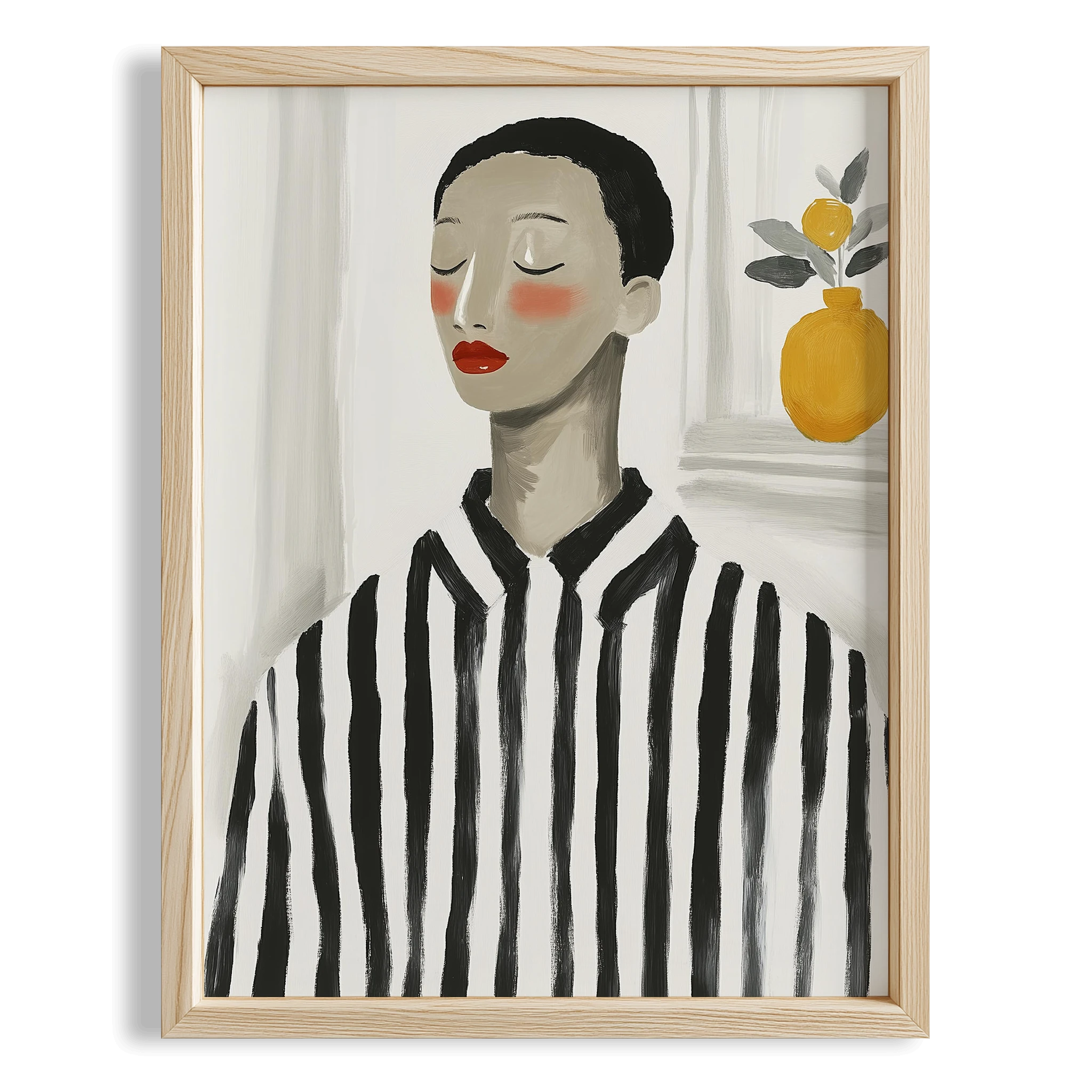 Kadın Portre X - Çizgili Bohem