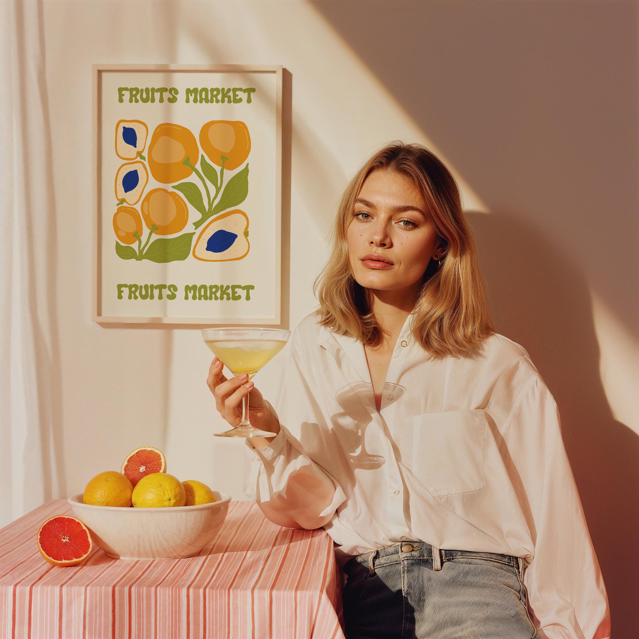 Fruits Market III Meyveler Mutfak Duvar Tablosu