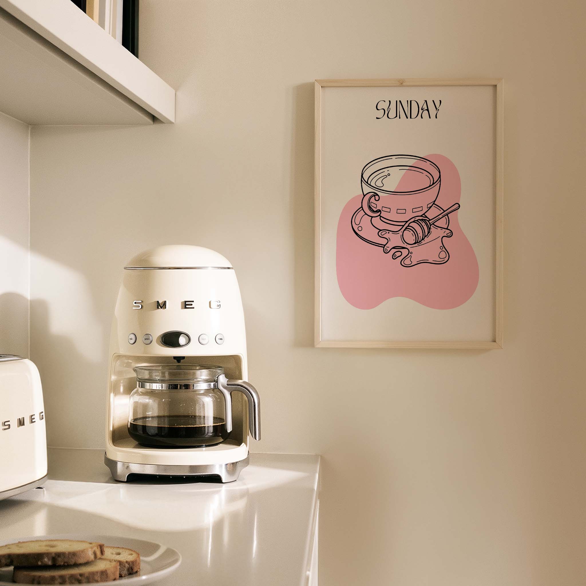 Pazar Günü Weekend Drinks Çay Mutfak Duvar Tablosu