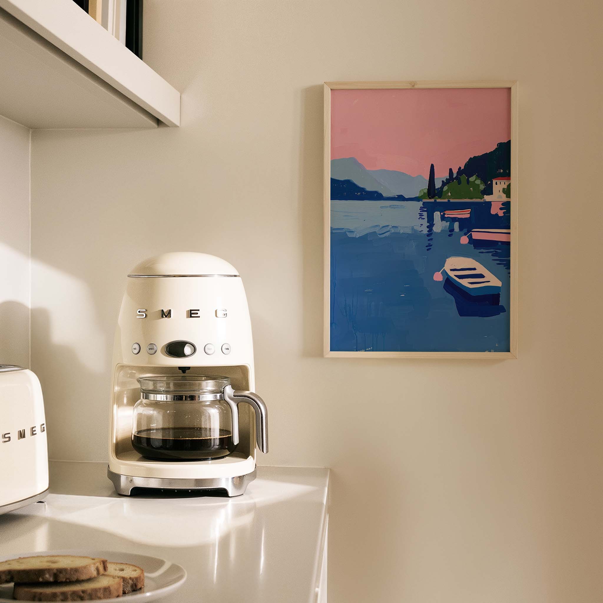 Santorini Gün Batımı Maximalist Manzara - Duvar Tablosu