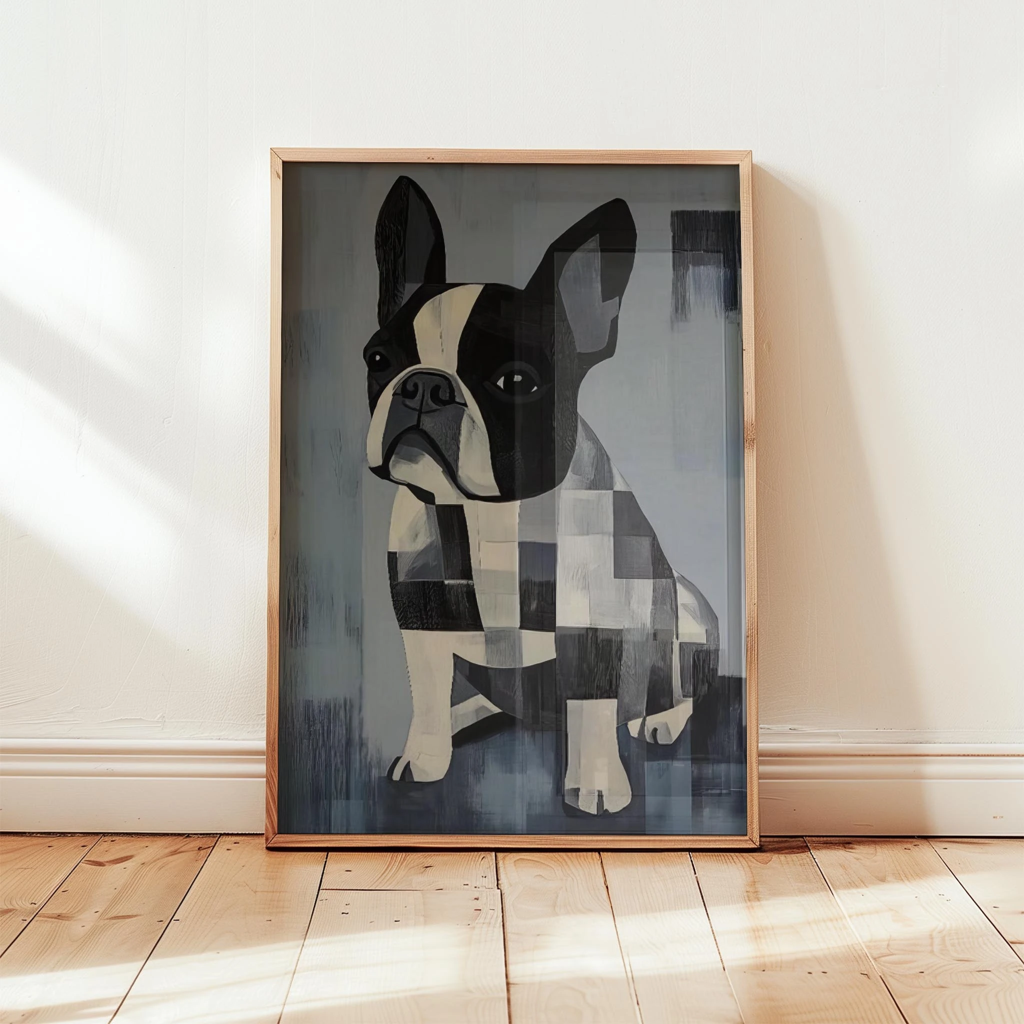 Köpek Portre II - Fransız Buldog Geometrik