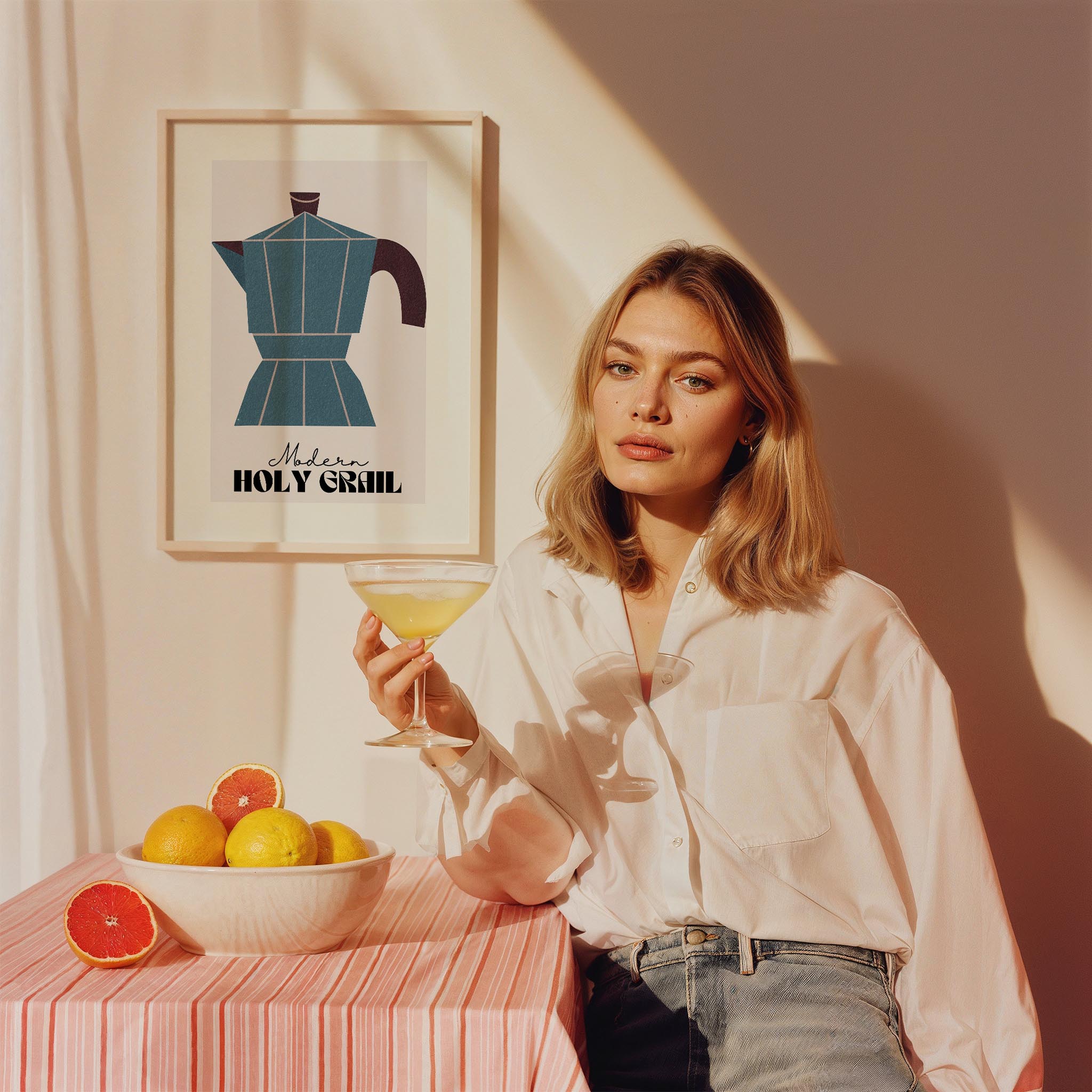 Espresso Pot Akdeniz İtalya Koleksiyonu Mutfak Duvar Tablosu