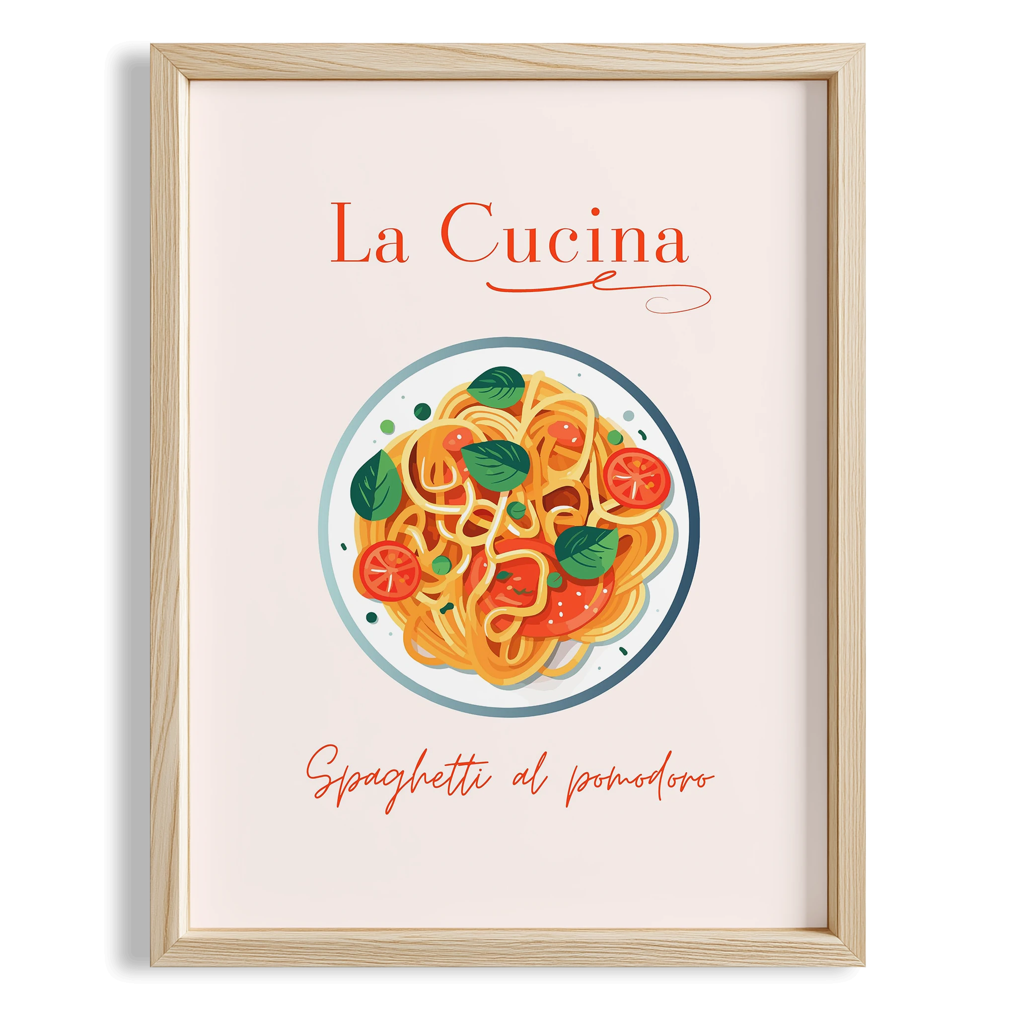 Spaghettoni al Pomodoro Akdeniz İtalya Koleksiyonu Mutfak Duvar Tablosu