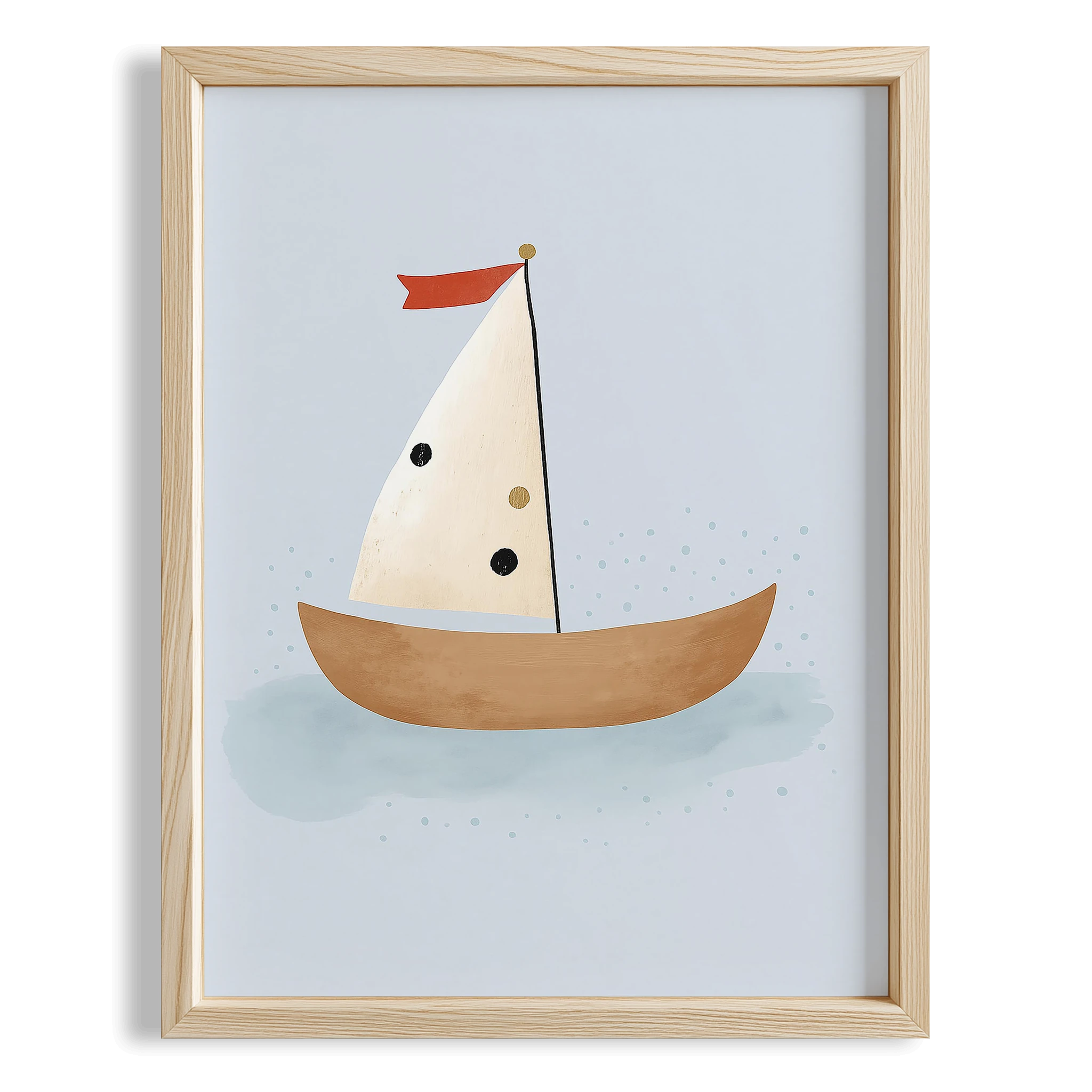 Gemicik Deniz Temalı Çocuk Odası Ahşap Tablo