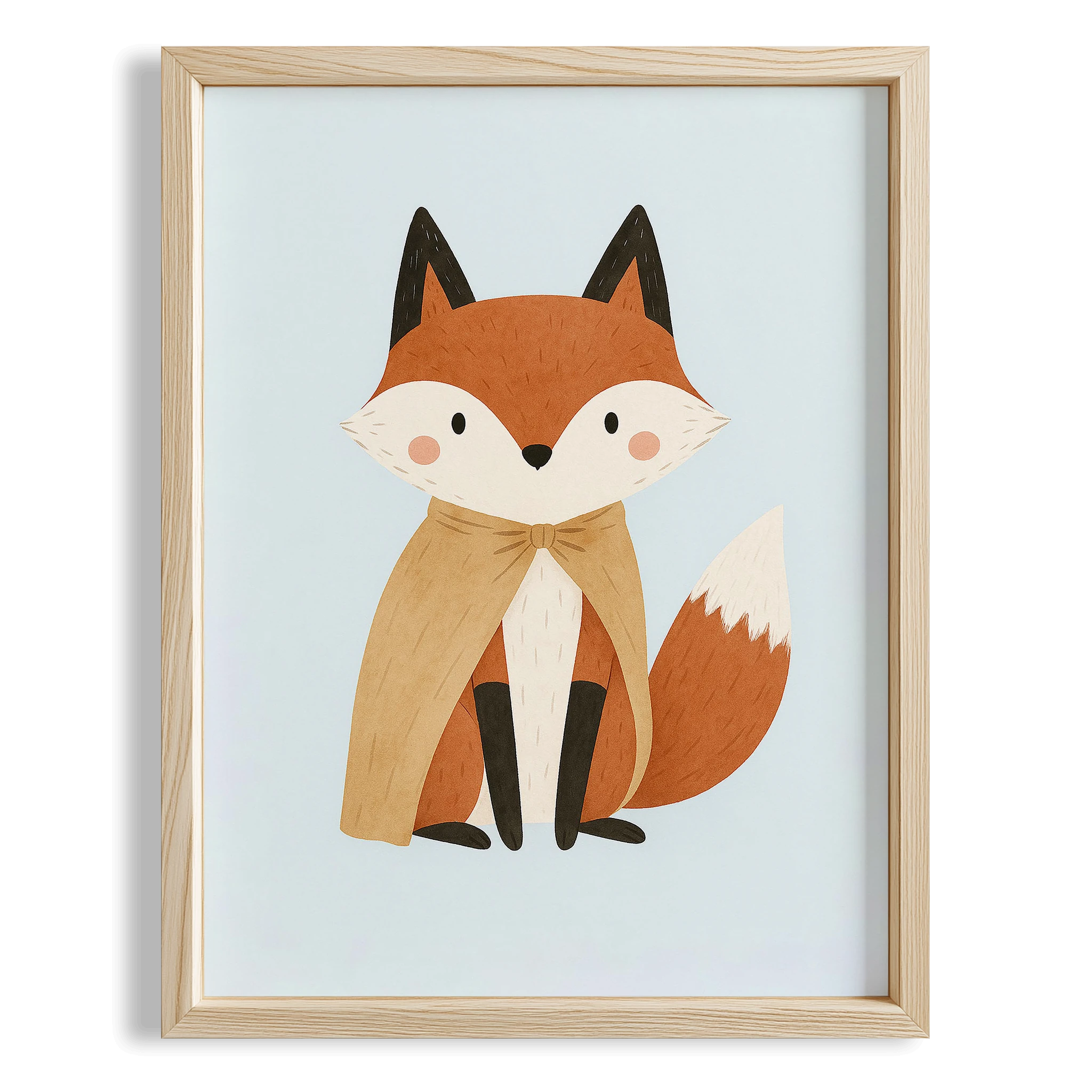 Şirin Kahraman Tilki Hayvan Temalı Çocuk Odası Ahşap Tablo
