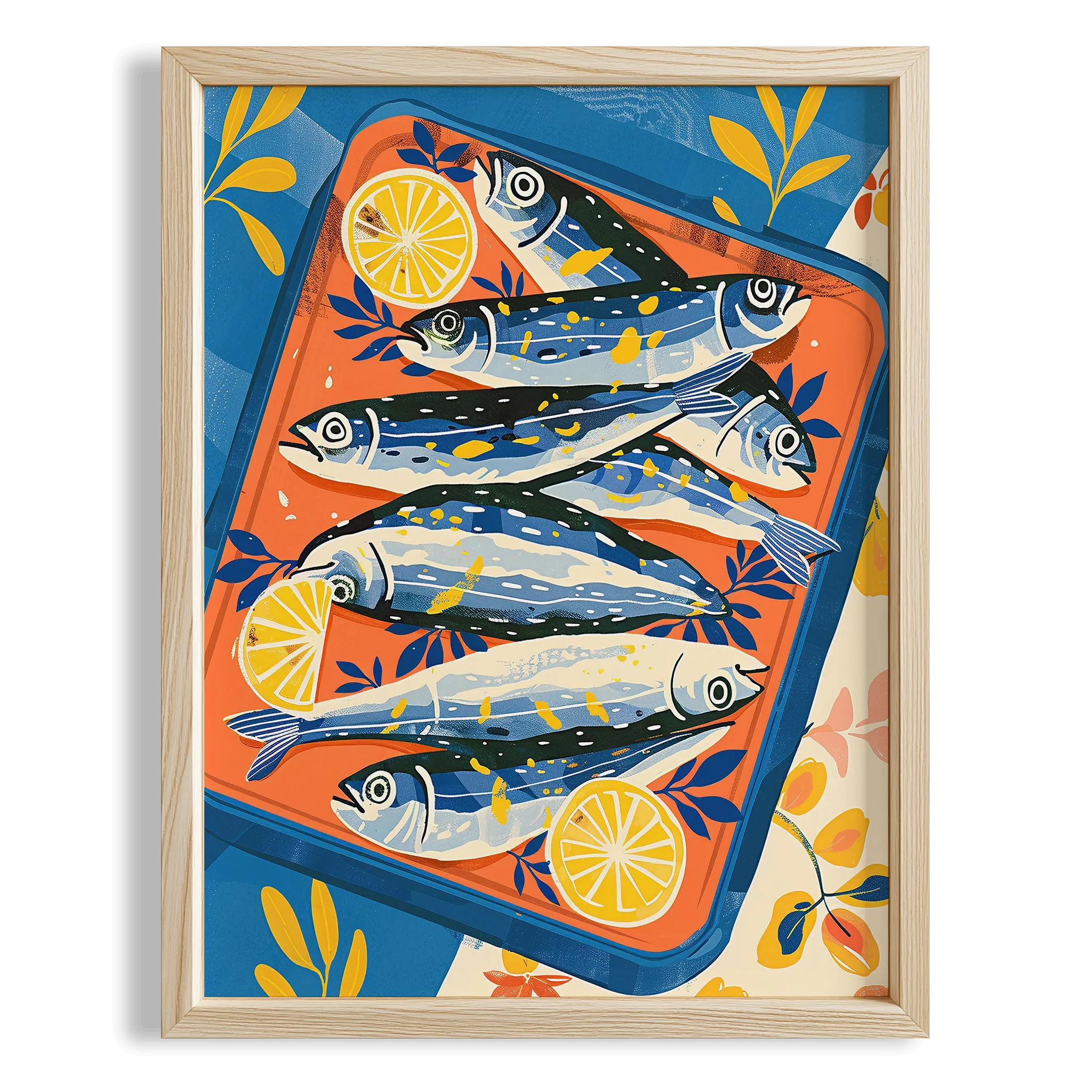 Sardalyalar Coastal Stili Mutfak Duvar Tablosu II