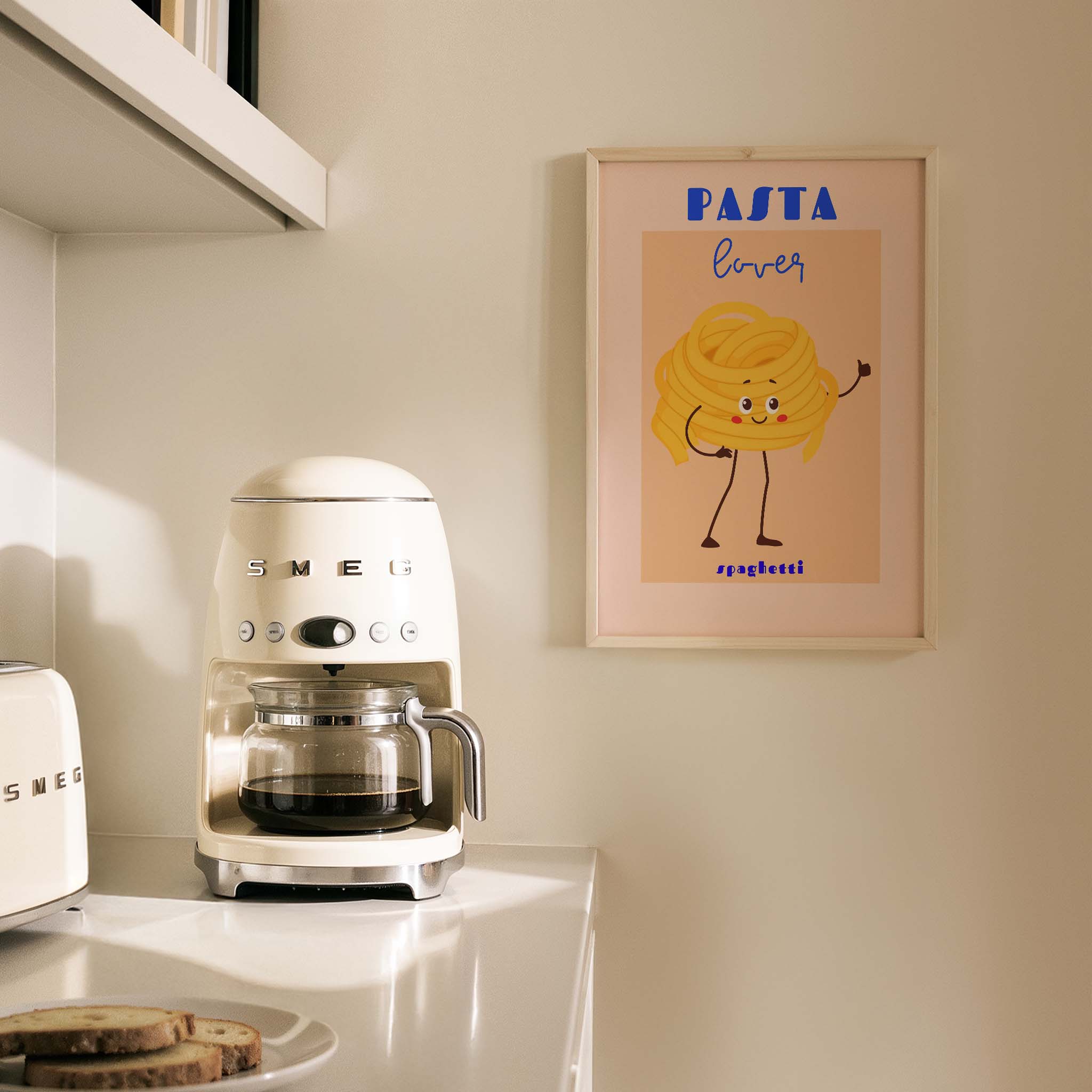 Pasta Lovers Tipografi Mutfak Duvar Tablosu