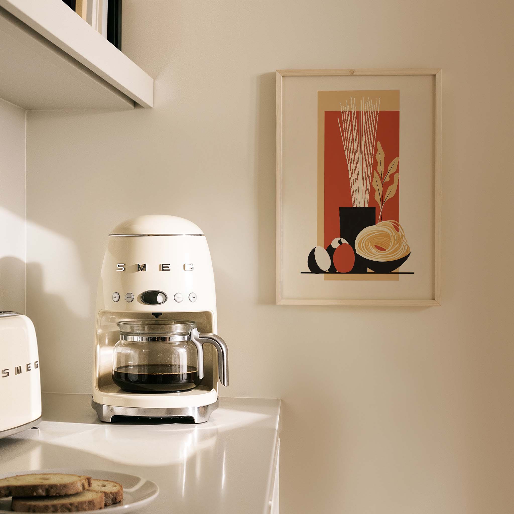 Spagetti ve Malzemeler Minimalist Stil Mutfak Duvar Tablosu