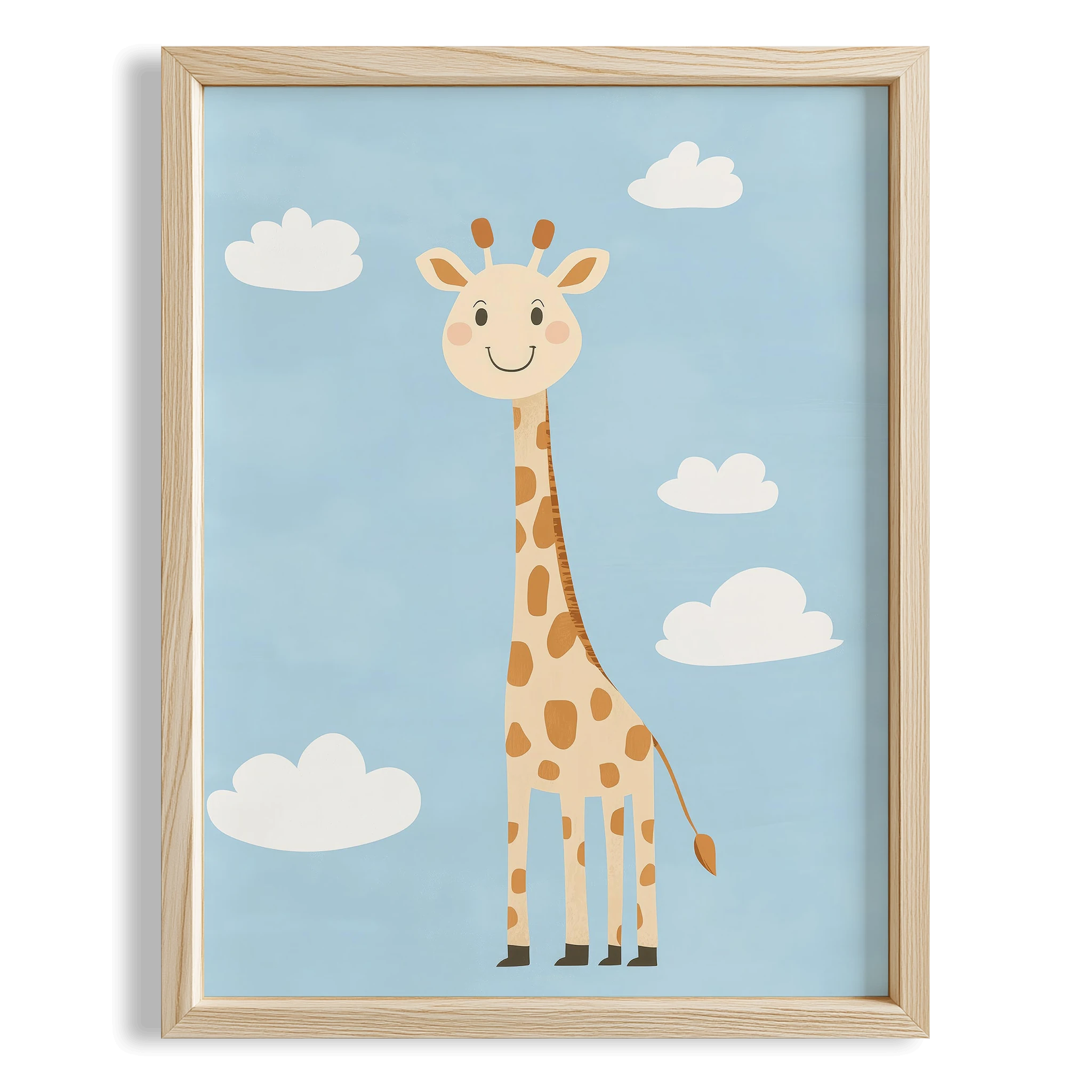 Sevimli Zürafa ve Bulutlar