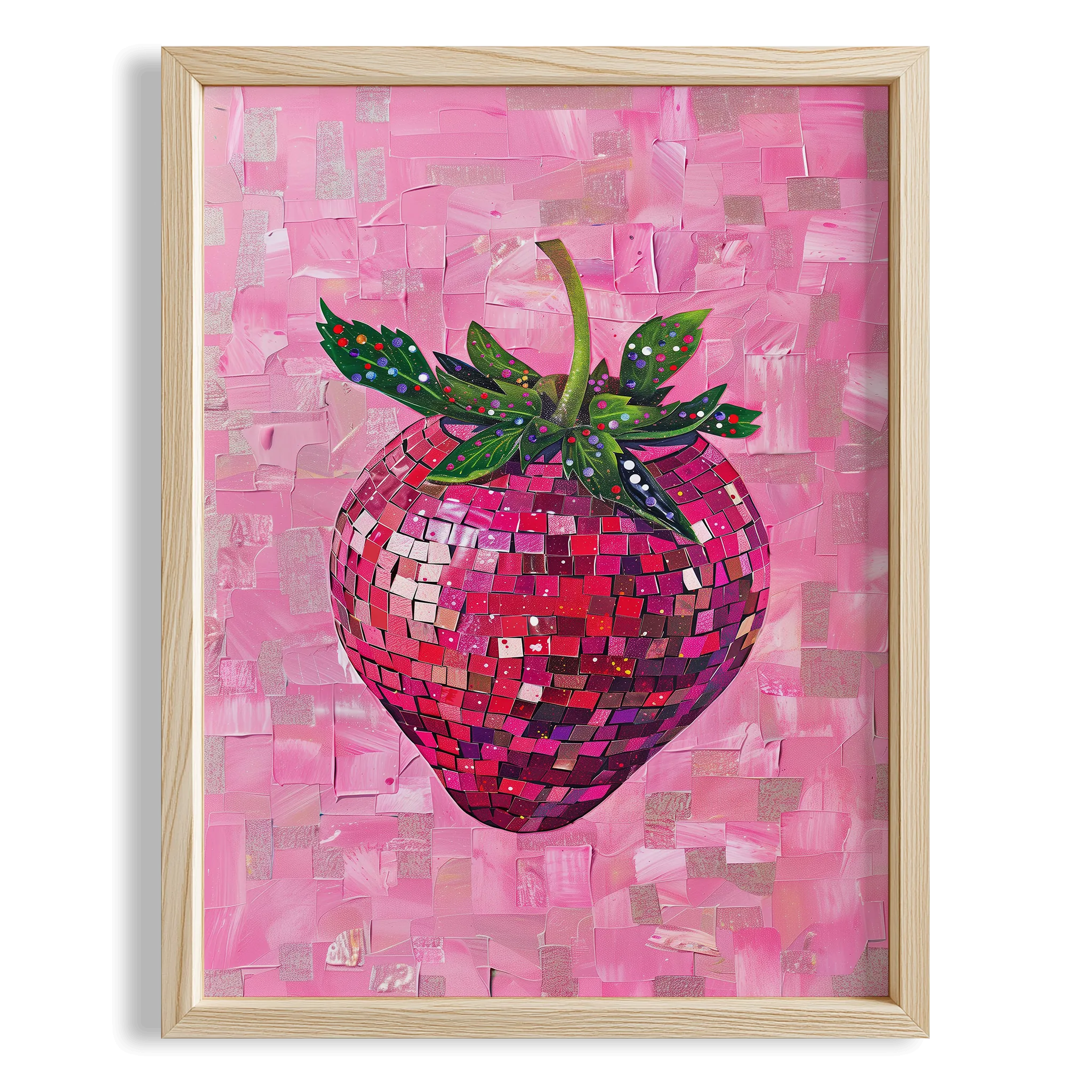 Mozaik Çilek Modern Maximalist - Duvar Tablosu