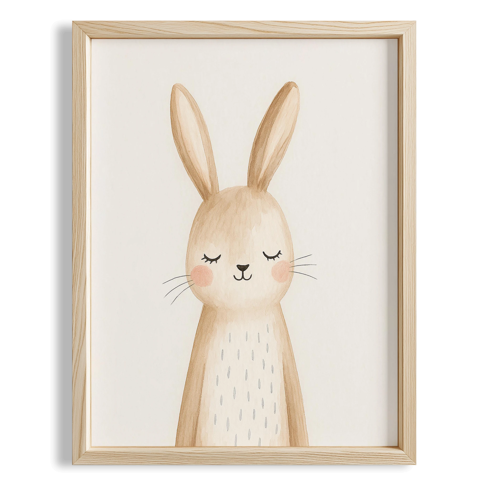 Sevimli Sakin Tavşan Hayvan Temalı Çocuk Odası Ahşap Tablo