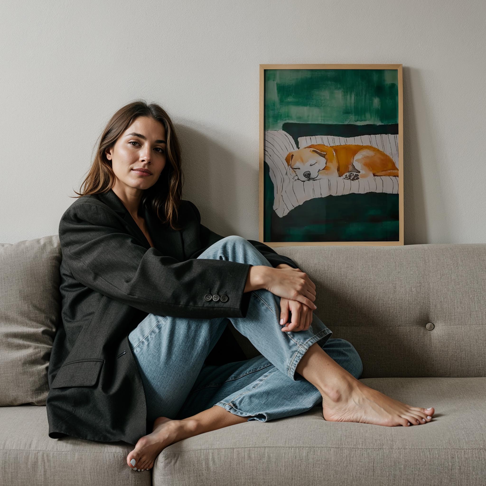 Köpek Portre IV - Yavru Boxer Çizgili Zümrüt