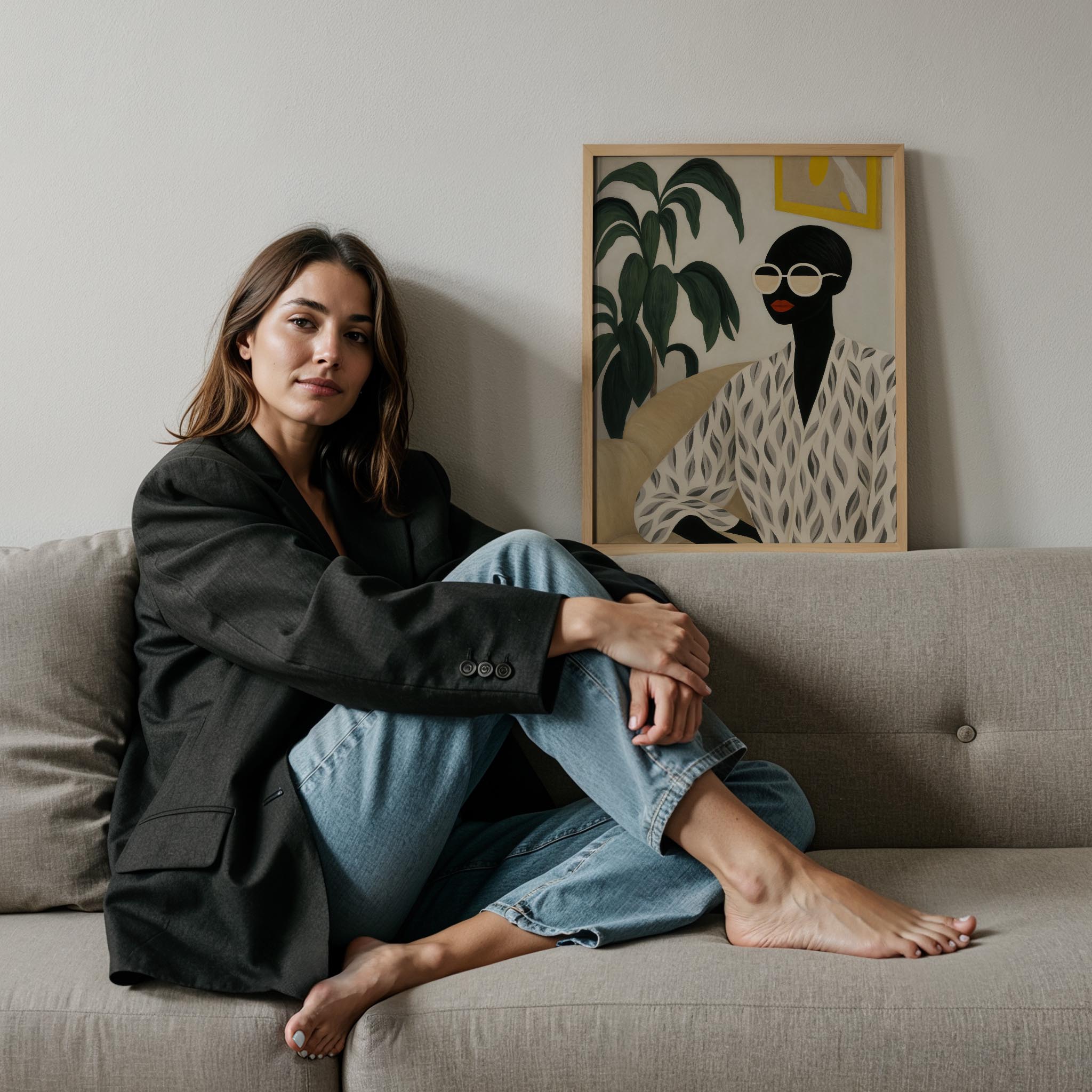 Kadın Portre V - Afro Bohem