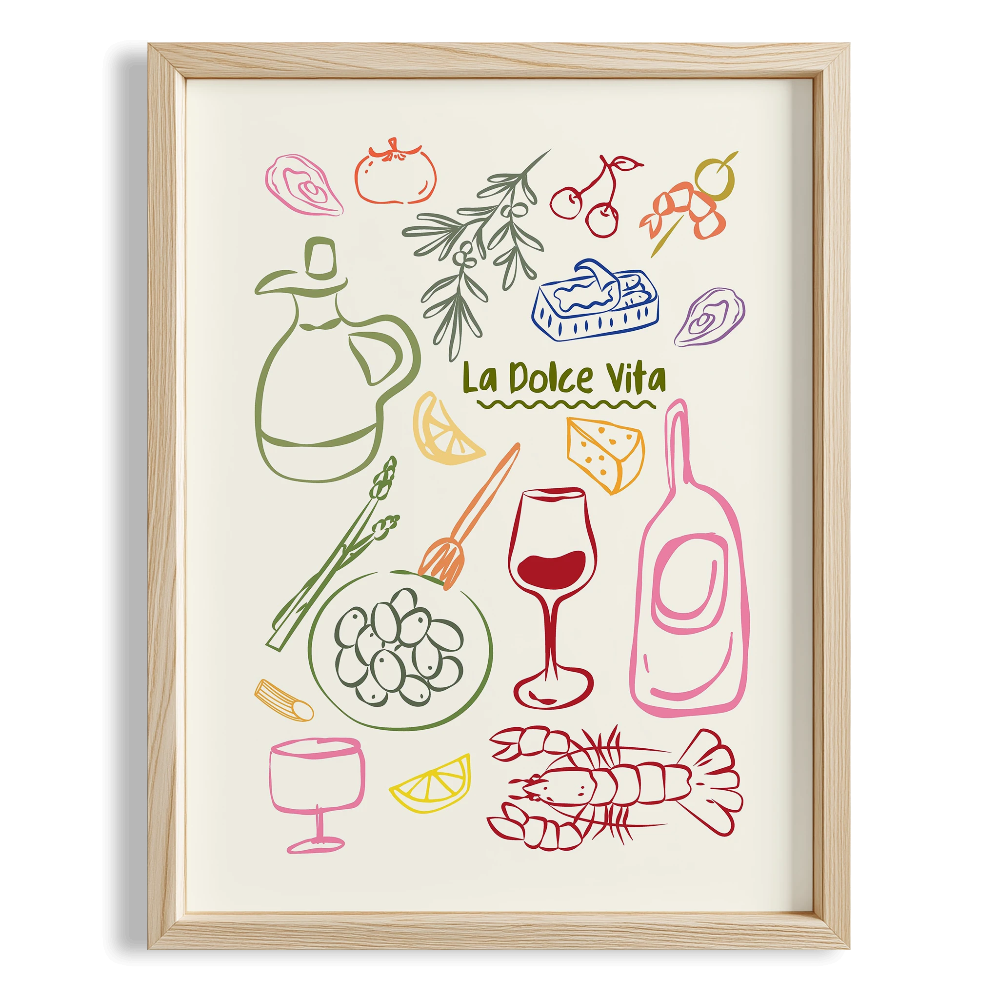 La Dolce Vita Akdeniz İtalya Koleksiyonu Mutfak Duvar Tablosu