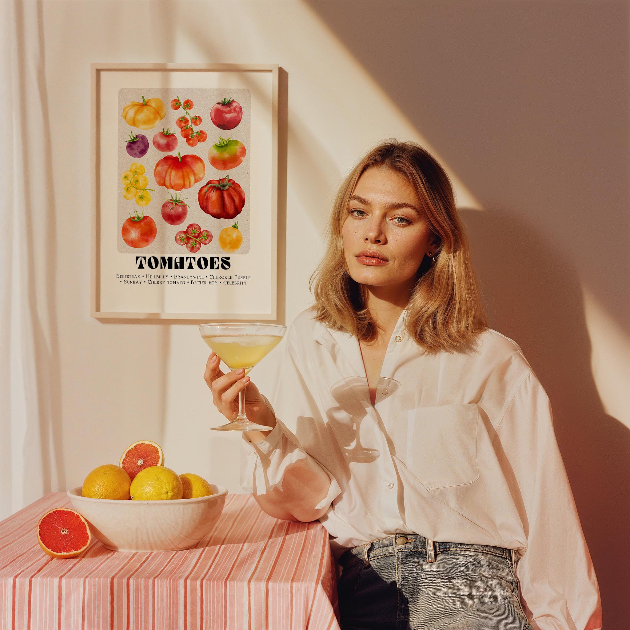 Domates Market Meyveler Mutfak Duvar Tablosu