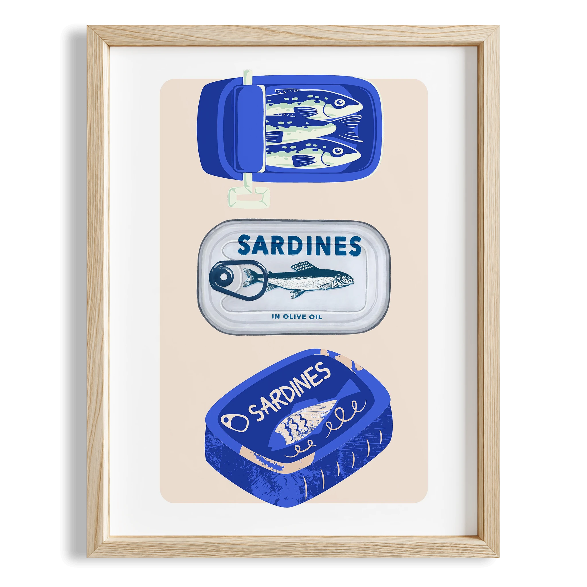 Sardalya Konservesi Akdeniz İspanya Koleksiyonu Mutfak Duvar Tablosu II