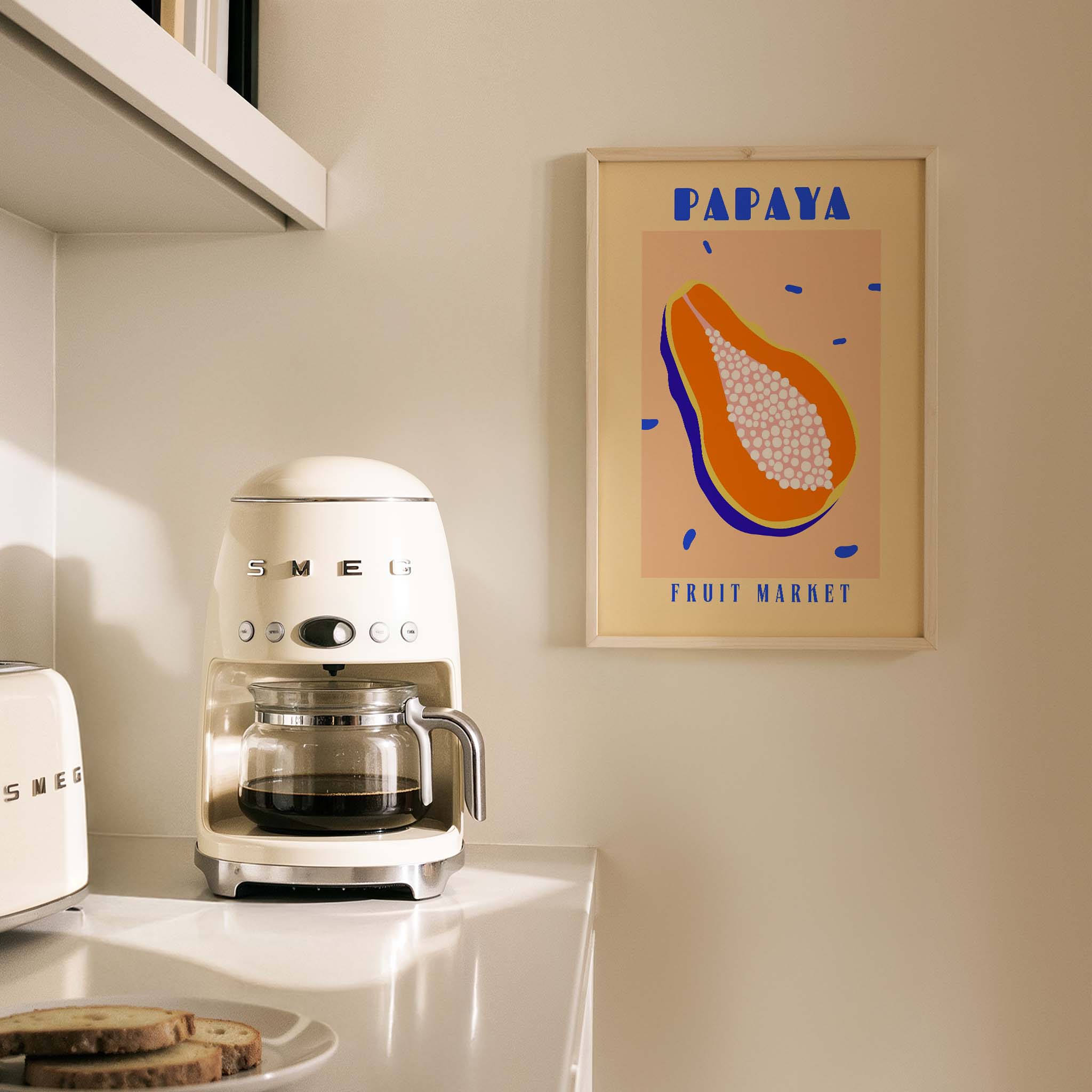 Papaya Fruits Market Mutfak Duvar Tablosu