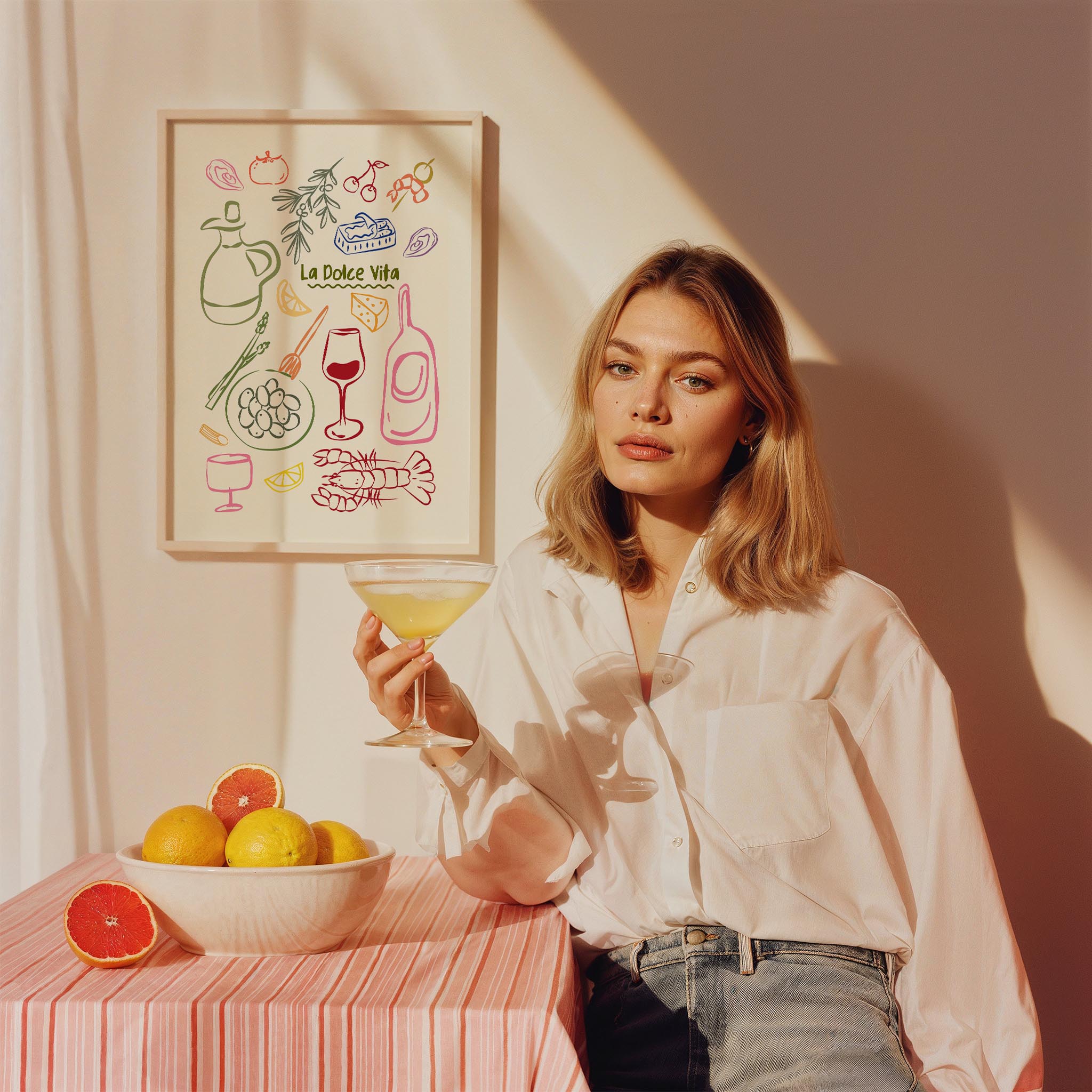 La Dolce Vita Akdeniz İtalya Koleksiyonu Mutfak Duvar Tablosu