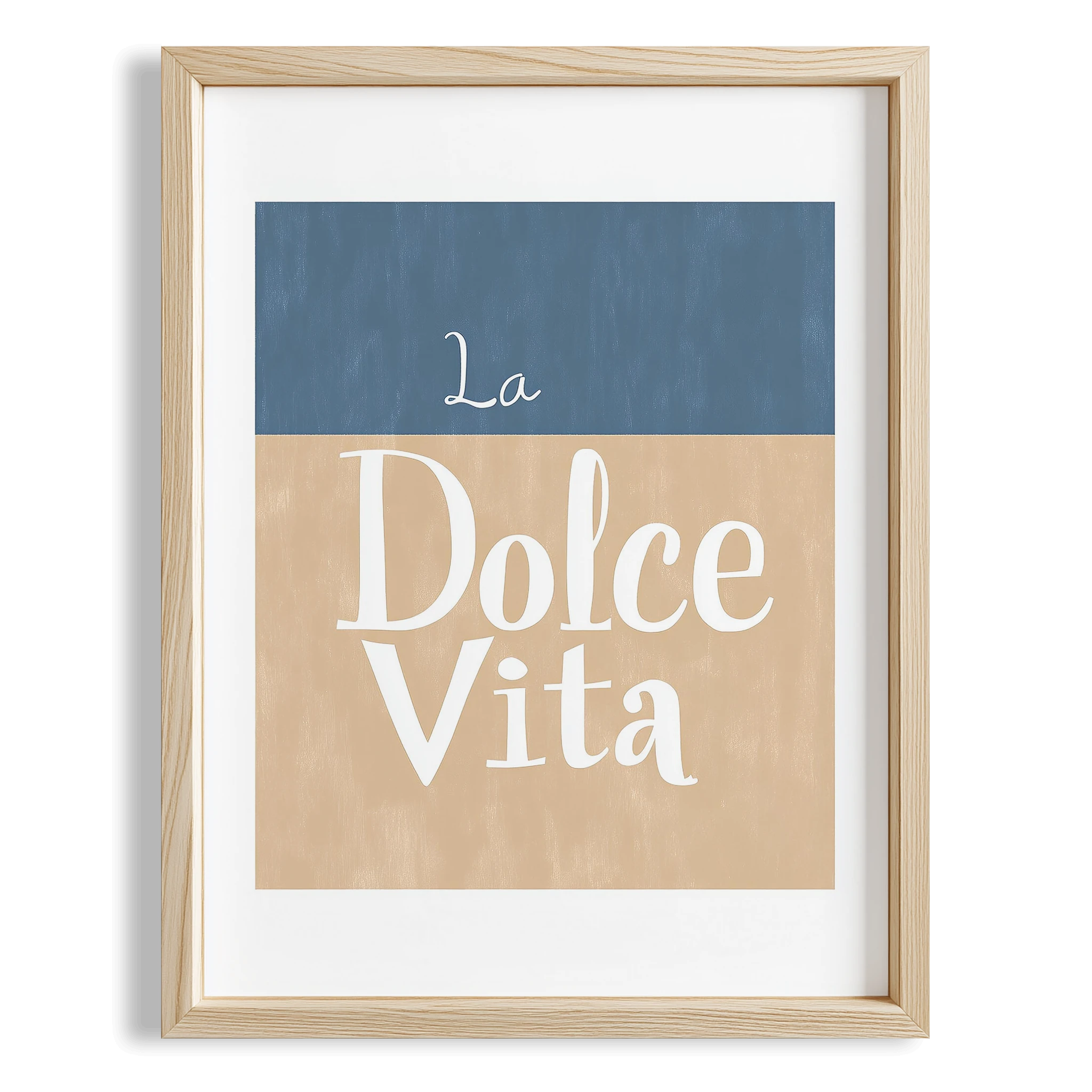 La Dolce Vita Minimal İtalyanca Tipografi Mutfak Duvar Tablosu