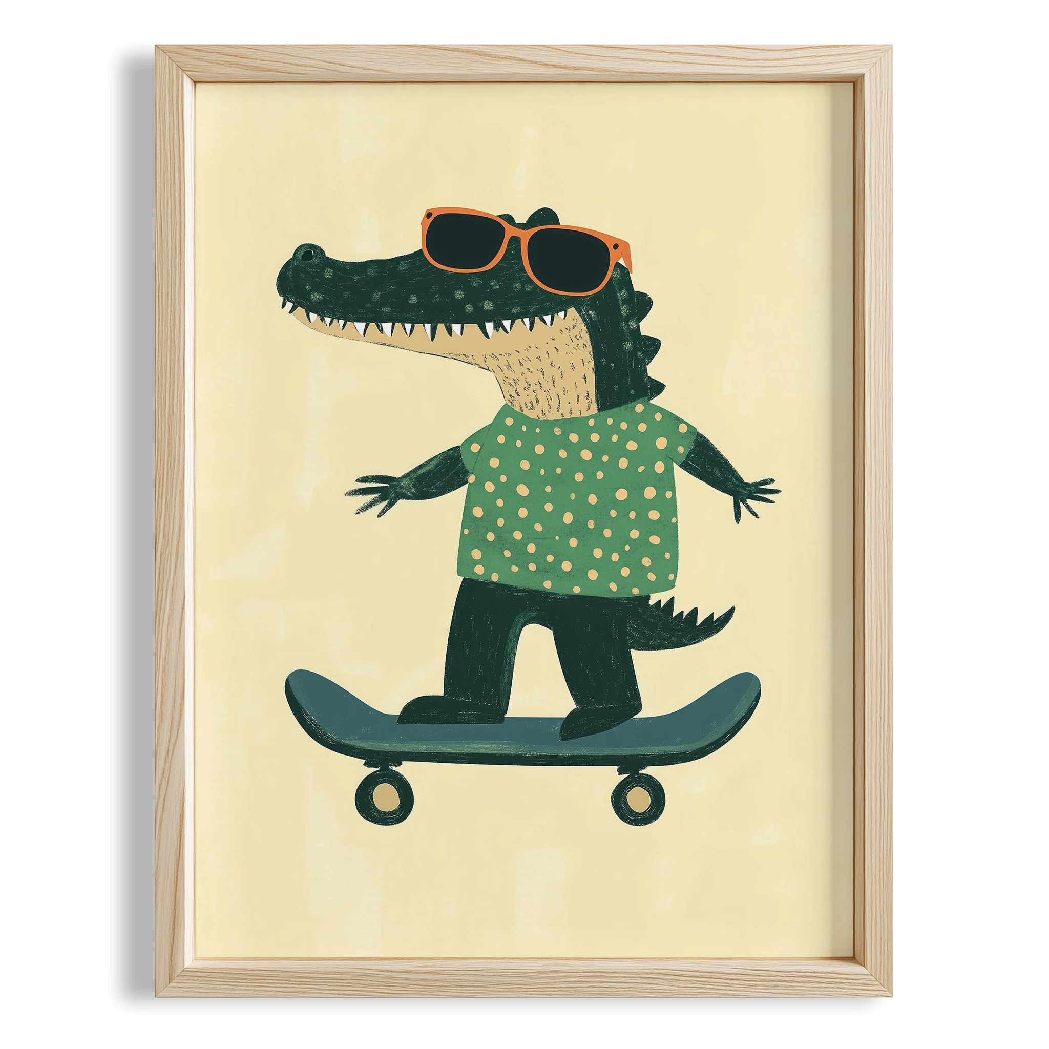 Kaykaycı Timsah - Krem Fon