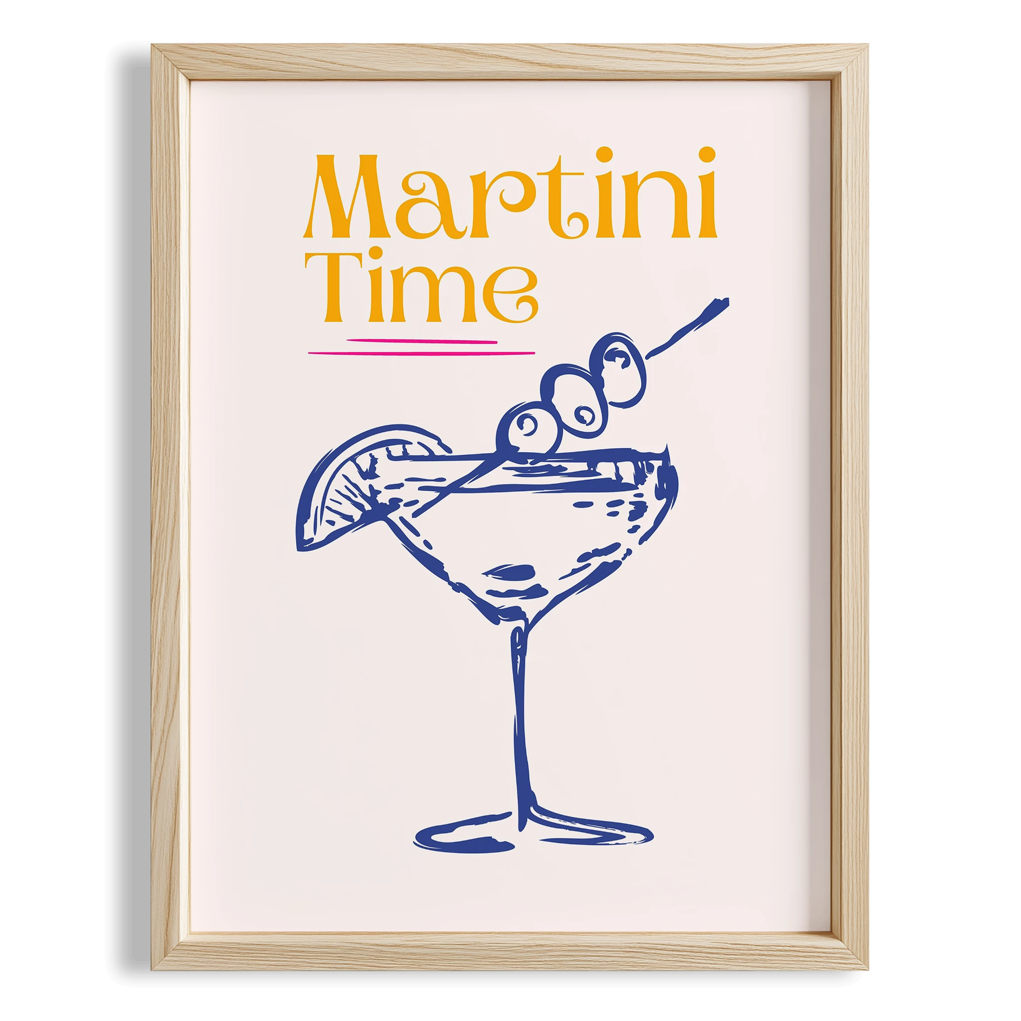 Martini Time Kokteyller Mutfak Duvar Tablosu