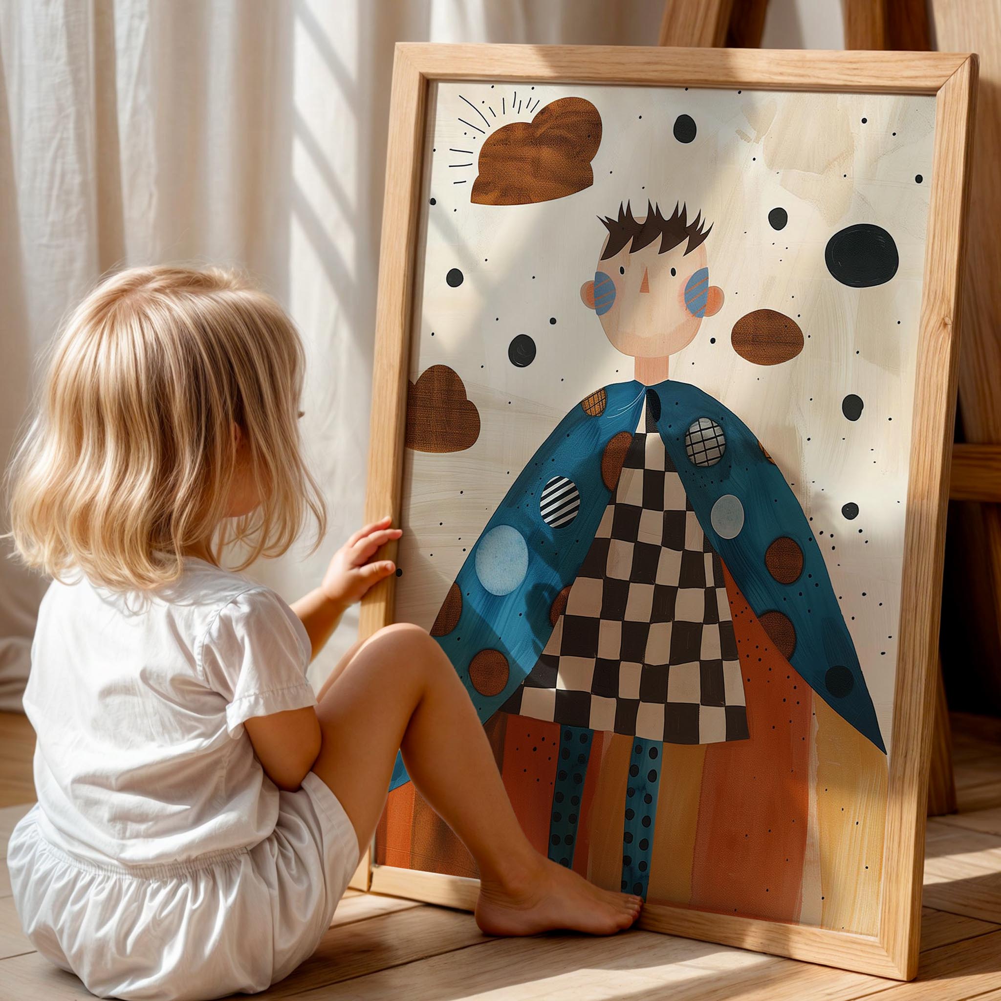 Superman Kahraman Temalı İskandinav Tarzı Çocuk Odası Ahşap Tablo