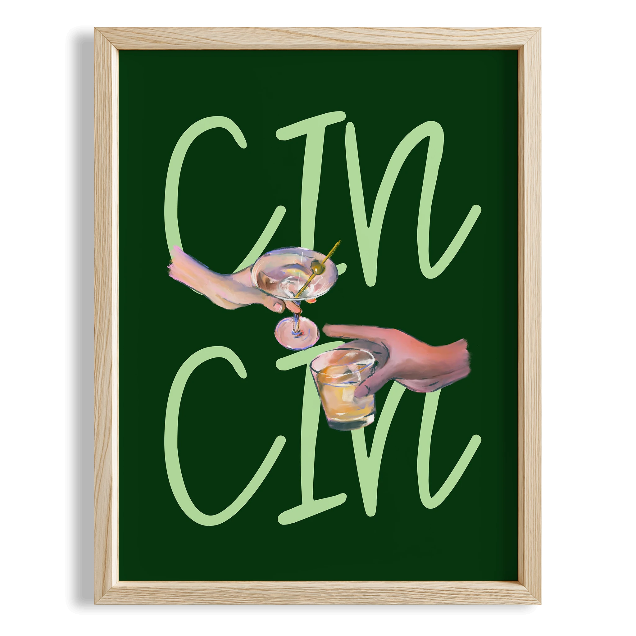 Cin Cin Şerefe Kokteyller Mutfak Duvar Tablosu III