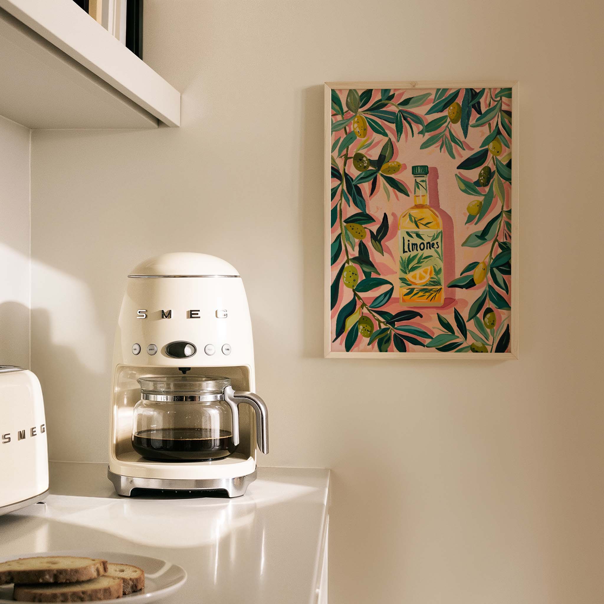 Limoncello Şişesi Akdeniz İtalya Koleksiyonu Mutfak Duvar Tablosu